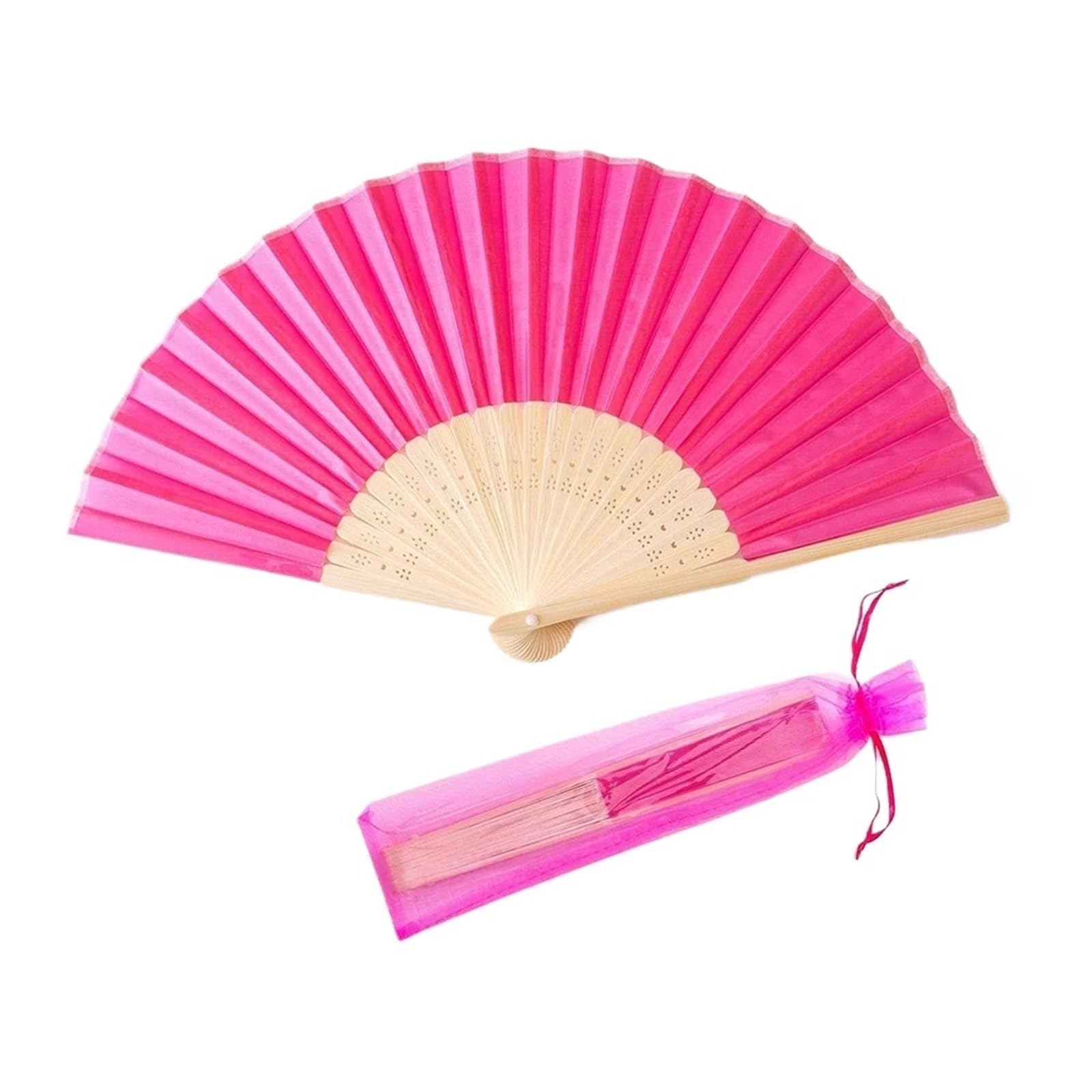 Handfächer 20/80 Pcs Hochzeit Handgemachte Seide Fan Hochzeit Und Party Mit Tasche(Color10,20 Pcs)
