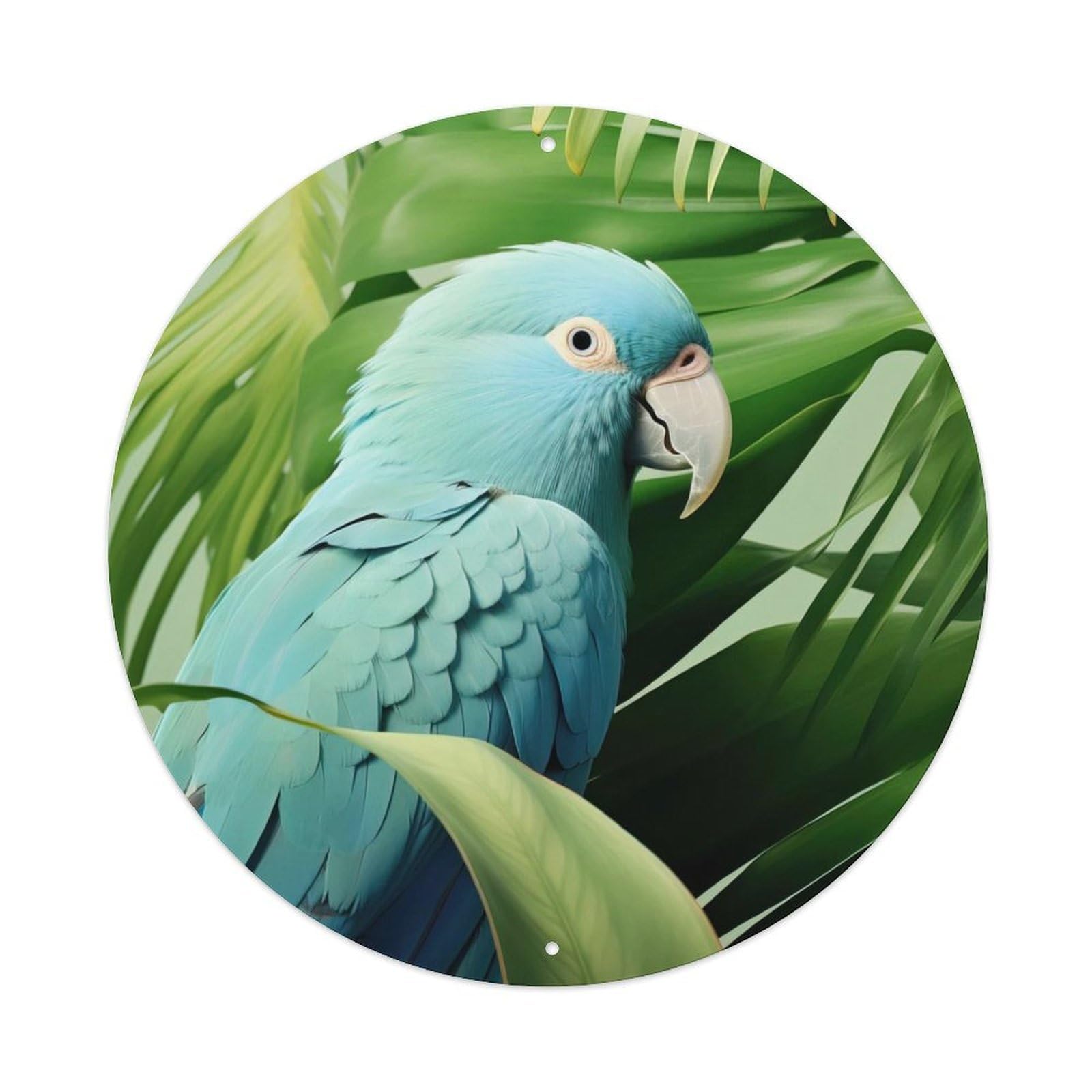 Animal Artwork Blue-feathered Parrot Metal Tin Sign