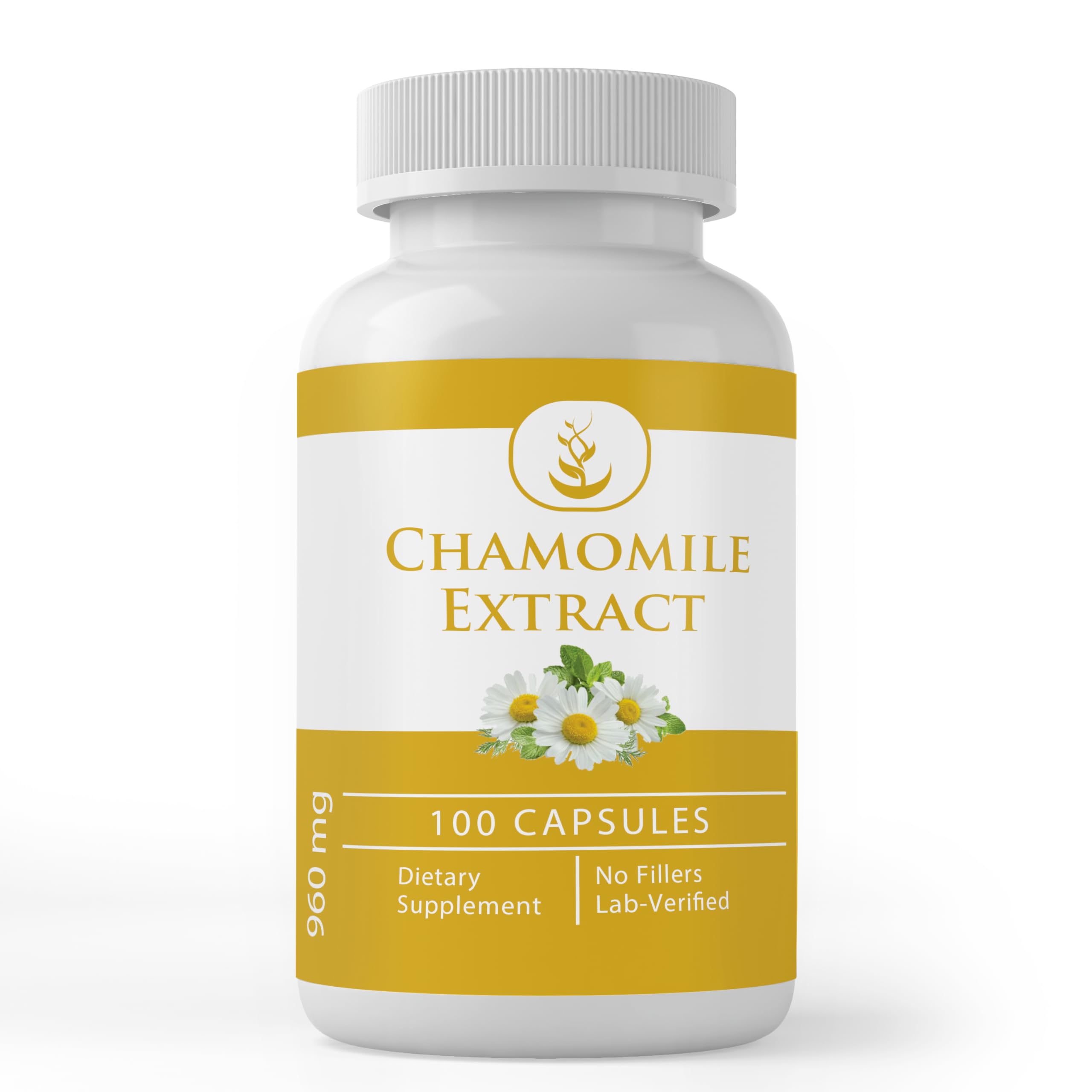 Chamomile Extract (100 Capsules) Non-GMO & Gluten-Free (740 mg Serving)