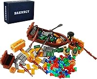 Vista 1 de 160 piezas de bloques de construcción pirata, accesorios de sedería, juego de cofre del tesoro, kit de ladrillos de construcción, juego
