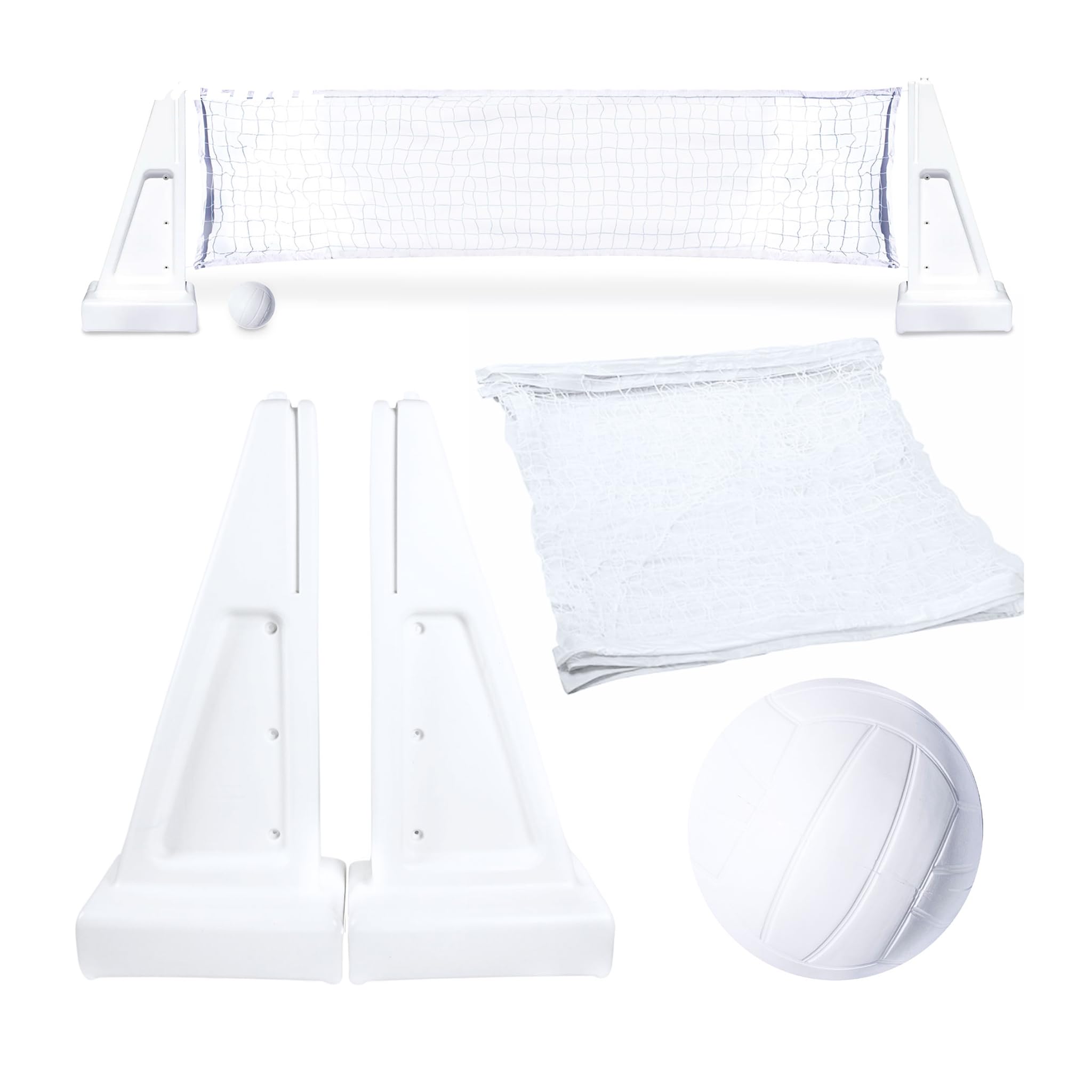 Set De Volley-ball Flottant Pour Piscine – Filet Réglable, Facile à Gonfler – Idéal Pour Famille Et Amis