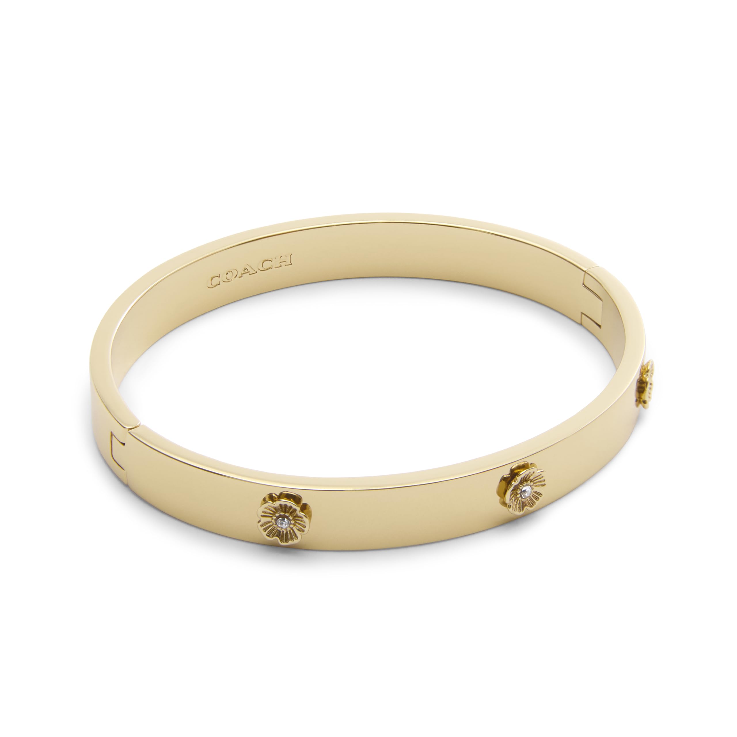 COACH Women's Signature Tea Rose Bangle Boxed Bracelet