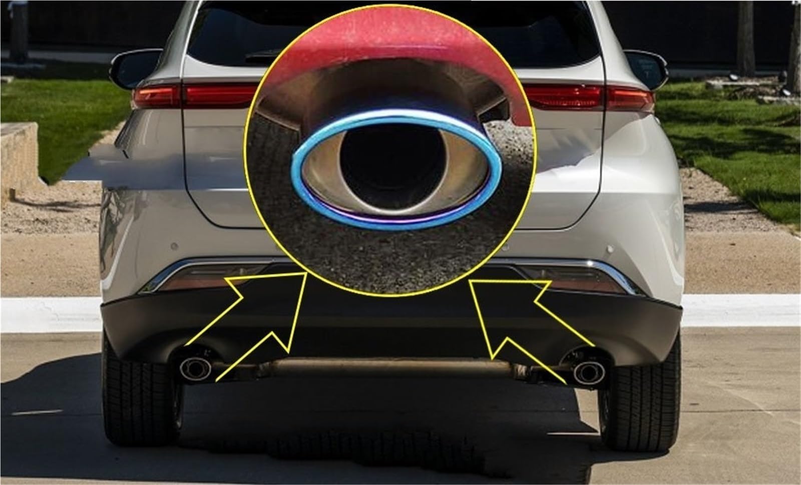 Tubi Terminali Per Auto Auto Punta Scarico Uscita Vent Marmitta Tubo Per Toyota Per Harrier/Per Venza 2019 2020 2021 2022