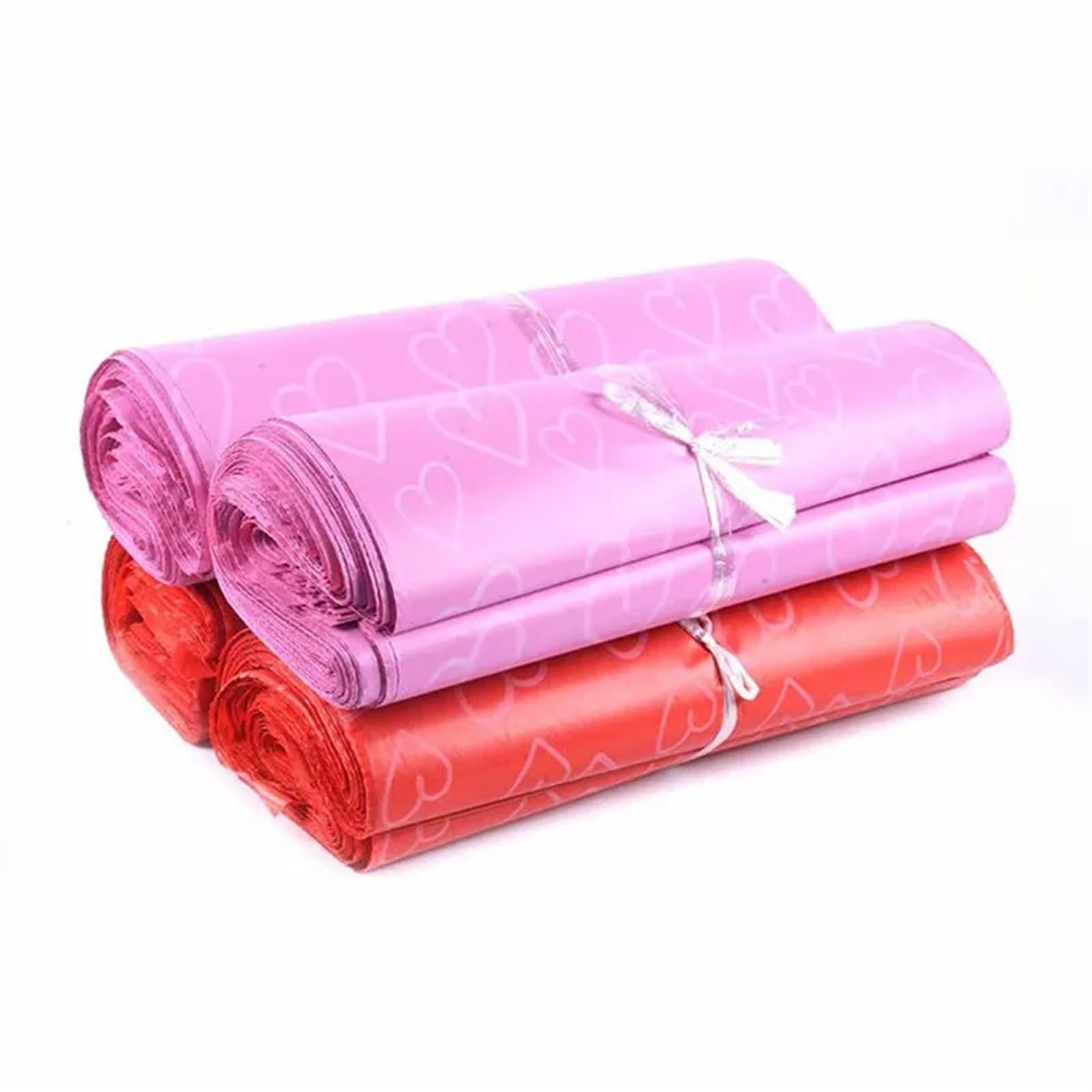 Buste Per Spedizioni 50 Pz/lotto Grandi Sacchetti di Corriere Smerigliato Rosa Modello di Cuore Sacchetto Adesivo Autosigillante Materiale Opaco Busta Mailer Sacchetto di Spedizione Postale(Pink,45x60