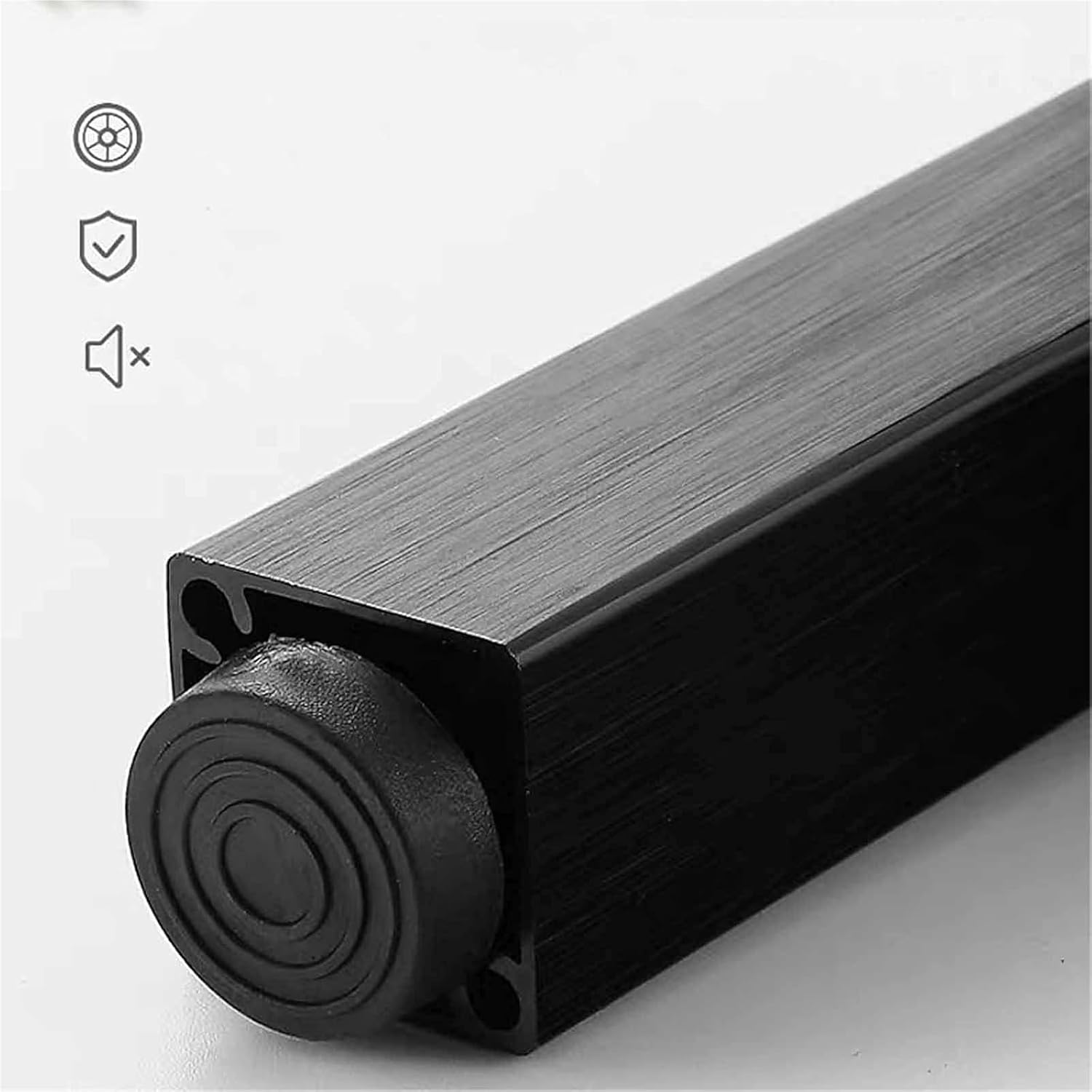 Table Leg Adjustable Height Metal Table Legs Tube Leg Furniture Support Feet Aluminum Alloy for Couch Chair Ottoman Bathroom Cabinet Cupboard Dresser(Grey,18cm/7.1in)
