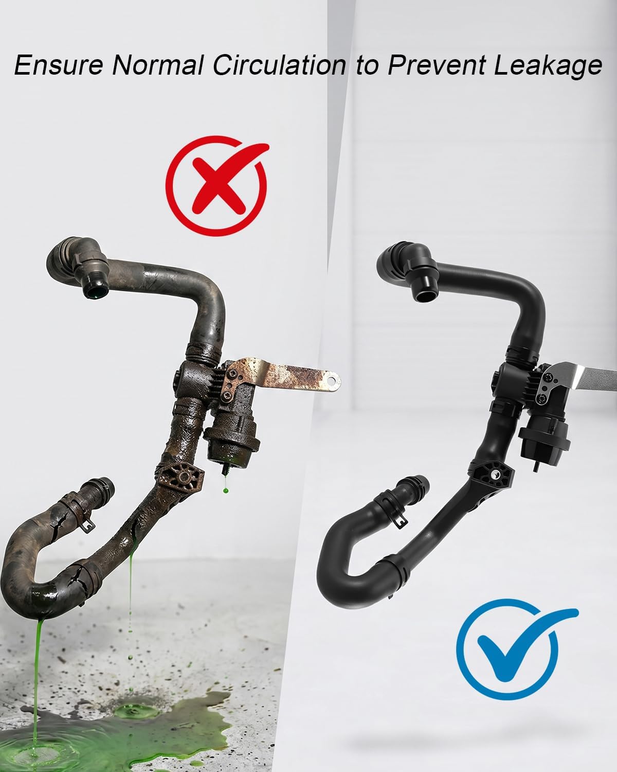 HVAC Heater Control Valve W/Pipe Fit for Mercedes Benz C300 GLC300 Replace A2742002451 A2742002200