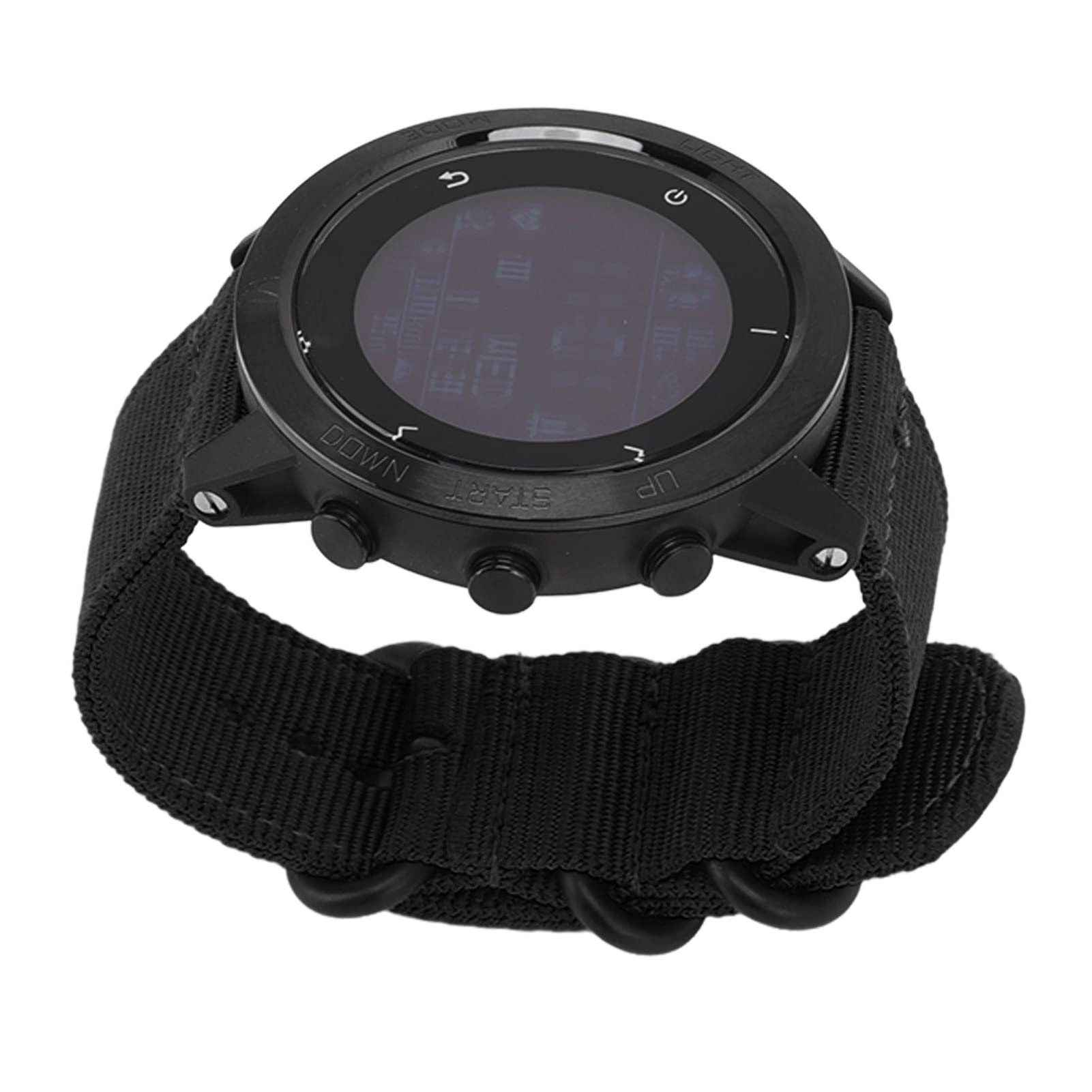 Hidyliu Orologio Sportivo Intelligente con Monitoraggio della Frequenza Cardiaca e GPS per attività di Fitness e triathlon. Alta Resistenza All'acqua (Nera)