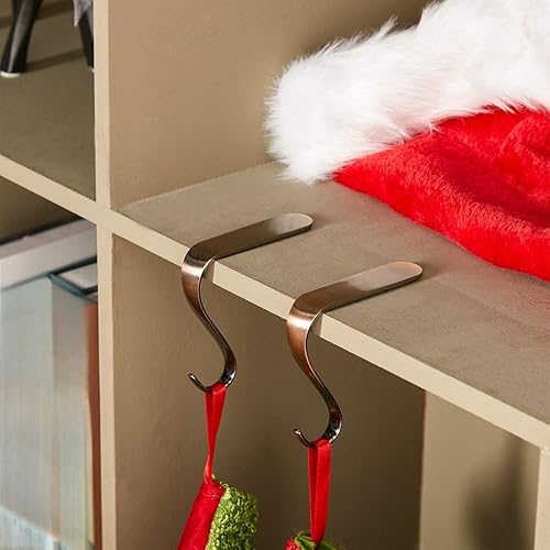 Vista 43 de Boao - Juego de soportes de metal para medias navideñas, para chimenea, guirnaldas