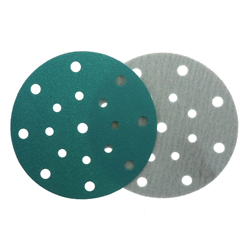 20 piezas de papel de lija de 6 pulgadas, 17 agujeros, gancho de grano 60-2000 y amp; Disco de lijado de bucle 150 mm para lijadora orbital Festool Carpintería, Automotiv, 320