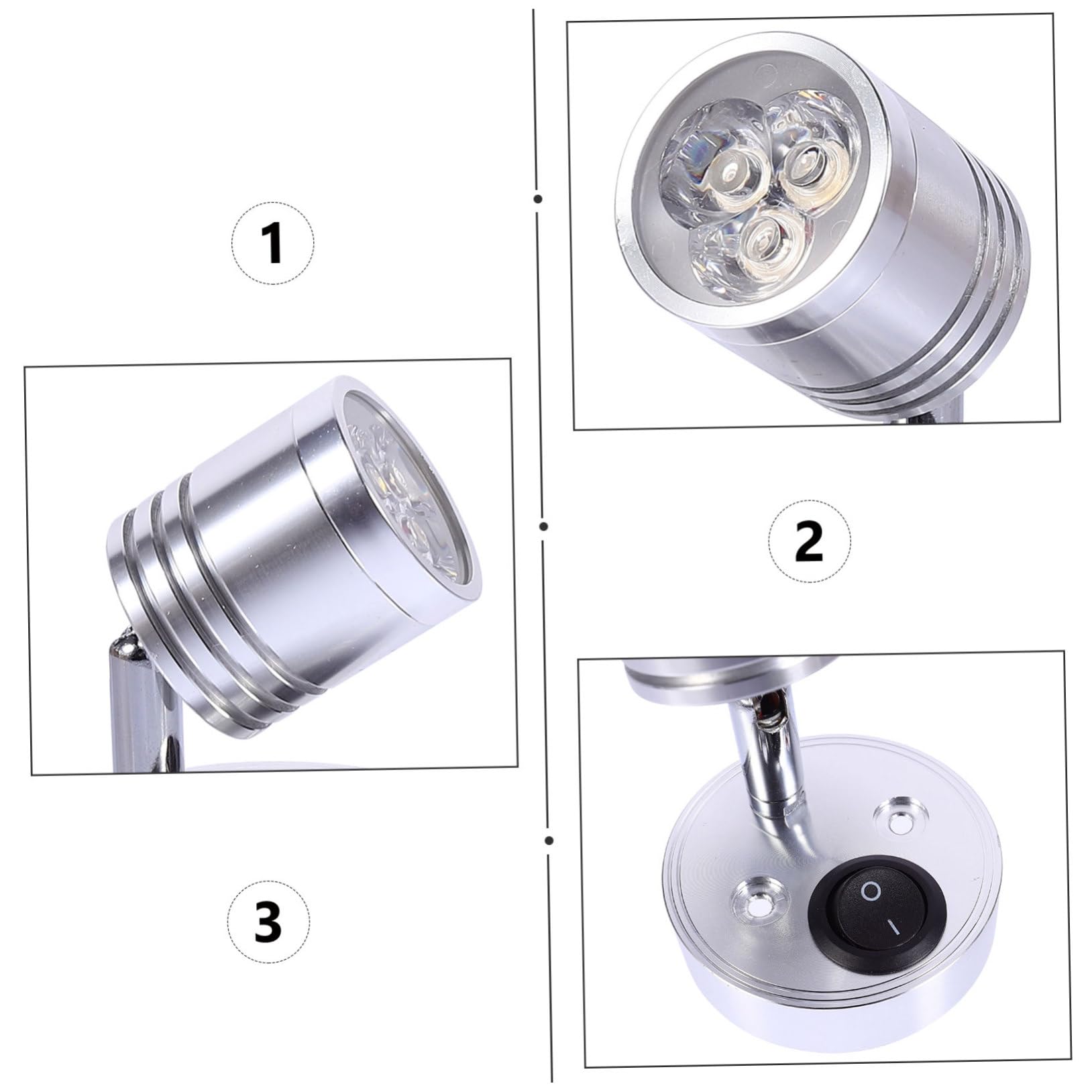 STOBAZA Ceiling Light Fixture Rv Suction Light 12v Led Wall Lamp Boat Yacht Lamp Low Voltage Rv Lighting