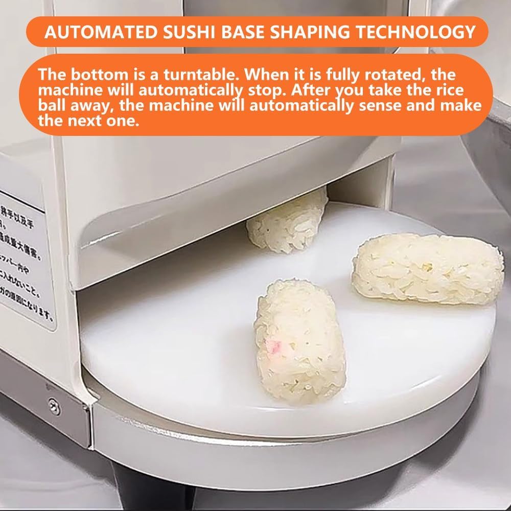 Macchina Per Nigiri Sushi Giapponese, Macchina Automatica Per Palline Di Riso Con Stampi Da 20 G, Produzione Ad Alta Efficienza Da 1200 Pezzi/ora, Densità Del Riso Regolabile, Per Ristoranti Di Sushi