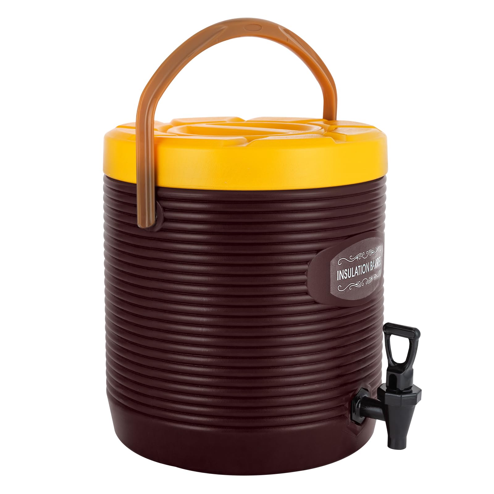 13L Hot and Cold Drink Dispenser, Large Capacity Insulated Bucket, Insulated Beverage Dispenser with Faucet, Insulated Container for Hot Water Coffee Tea Chocolate Milk Camping Outdoor Party
