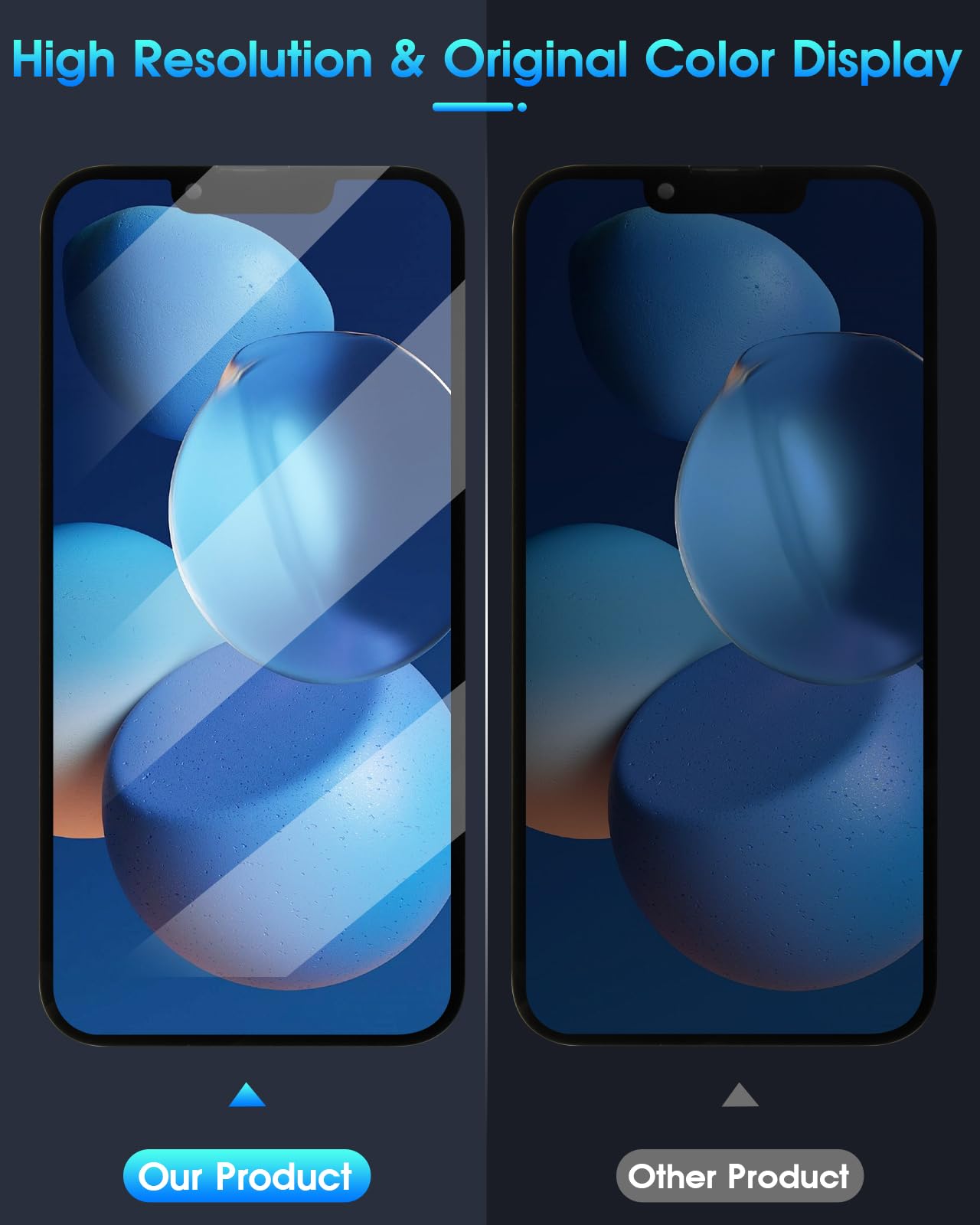APPLE - Schermo Originale Per Iphone 13 Super Retina Xdr Oled Da 6,1 Pollici Con Vetro Tattile, Nero