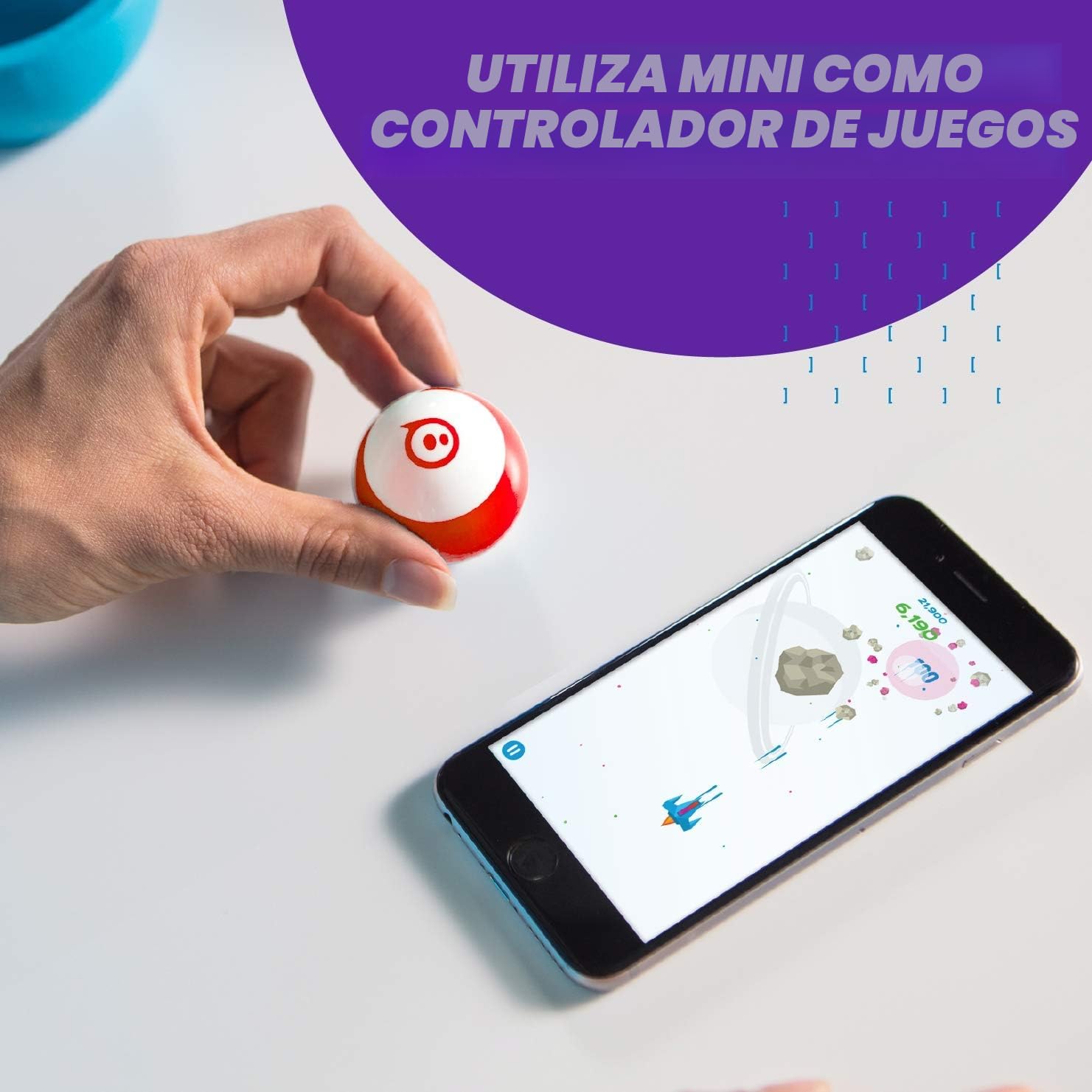 Sphero Mini Verde: Esfera robótica controlada por una aplicación; juguete para el aprendizaje y programación en STEM, apto para mayores de 8 años