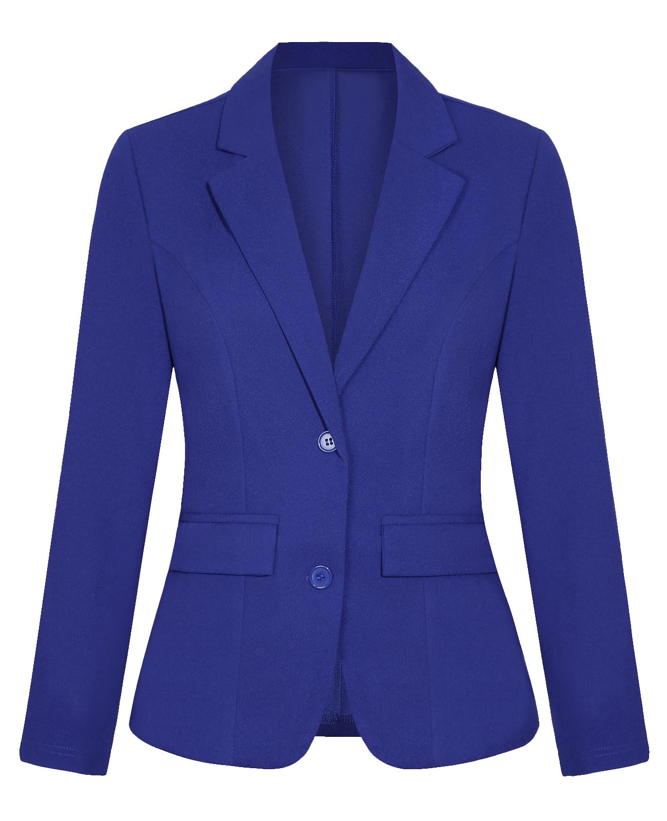 Blazers for Women Long Sleeve Notch Lapel Button Front Blazer Casual Work Office Suit Jackets with Pockets