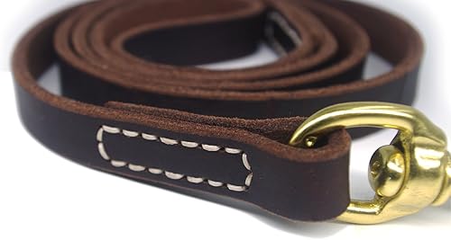 Miniatura 5 de Correa de entrenamiento para perros de cuero genuino. 46 pies de largo 35 pulgadas de ancho para perros medianos y grandes. (4 pies)