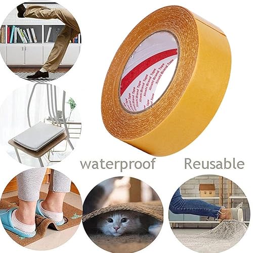 Miniatura 4 de Cinta de doble cara resistente, 1 cinta de montaje universal extra grande de alta adherencia, tiras adhesivas de pared fuertes de malla de fibra de