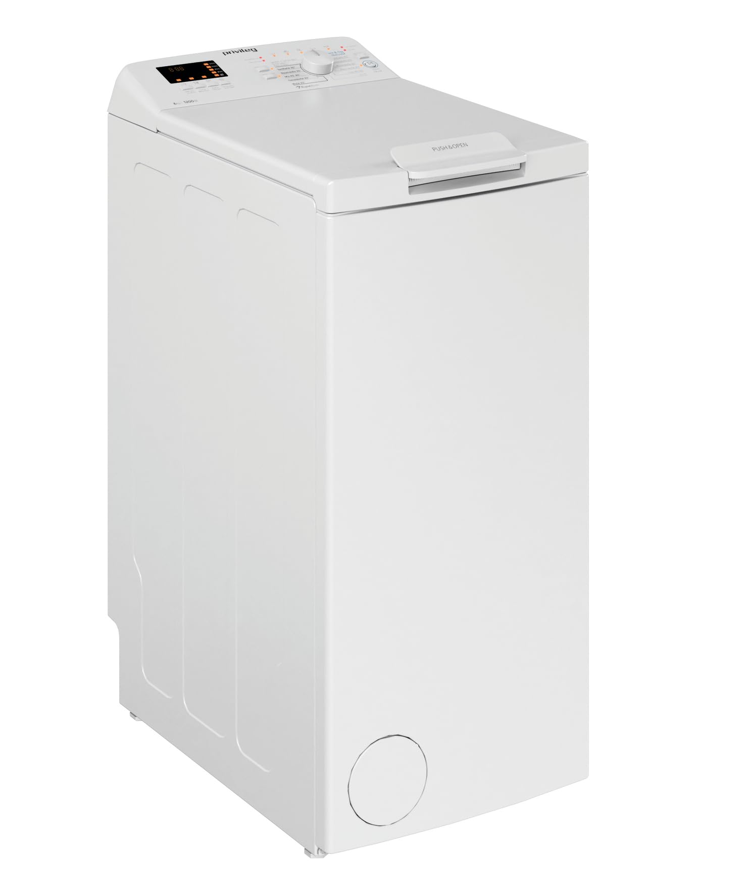 Privileg PWT C S6245E Waschmaschine Toplader/1200 UpM/6 kg/EEK C/Turn&Go Programm/Rapid Wash/Automatische Trommelpositionierung/Extra Spülen/Energy Saver/Mehrfachwasserschutz/Extra Waschen