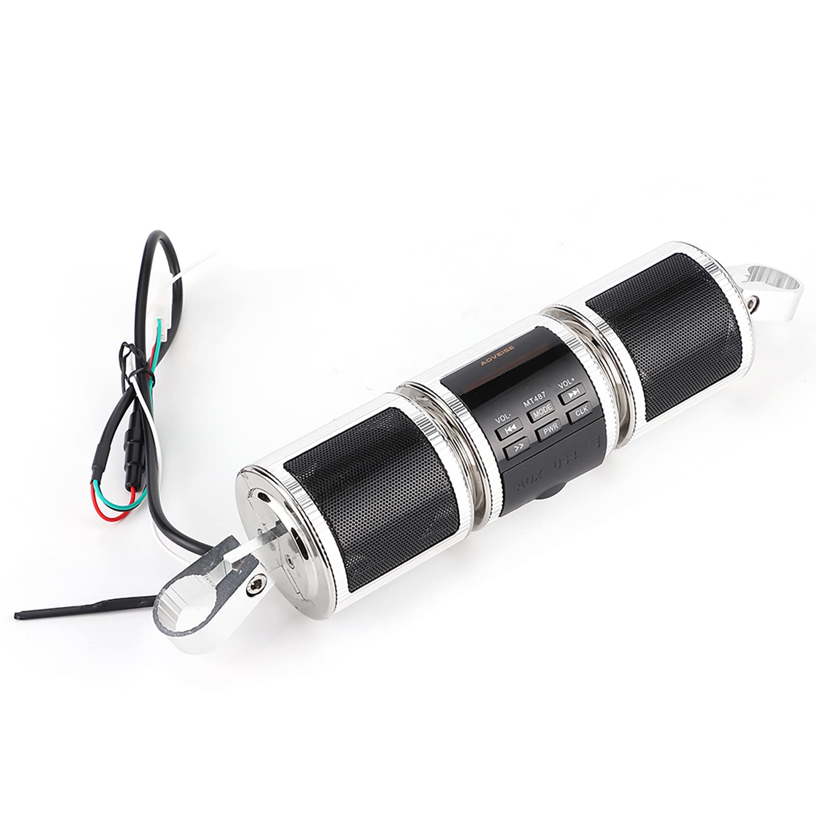 KIMISS Altoparlante Stereo per Moto Impermeabile Senza Fili Lettore MP3 Radio USBSD
