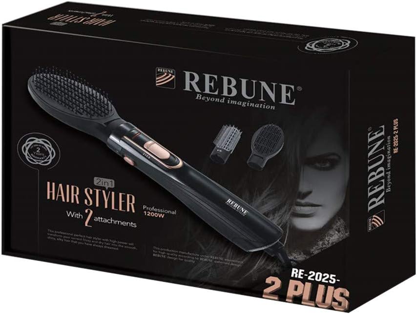 RE-2025-2Plus Hot Air Styler 1200W 3 In 1 Hair Styler One-Step Volumizer Hair Dryer Brush