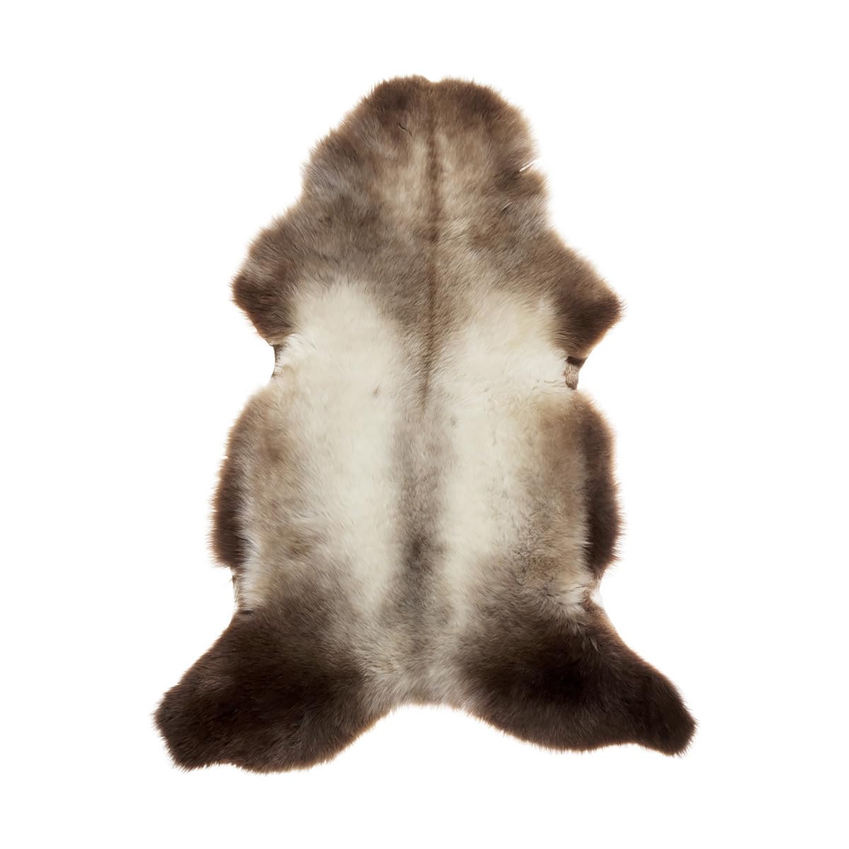 Vanuba - Tapis Naturel en véritable Peau de Mouton 80-100 cm, Doux et Chaud pour séjour, Descente de lit ou Coin Cosy - Confort et décoration chaleureuse