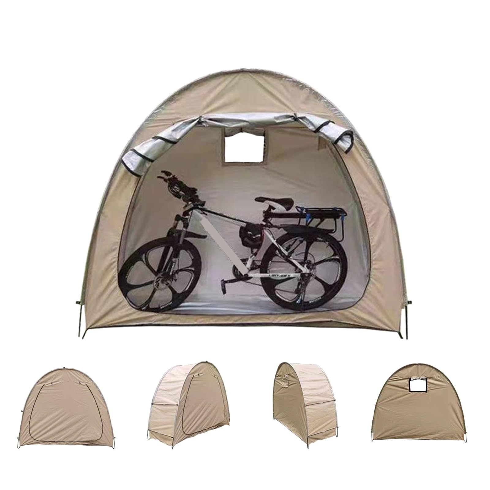 Garage Auto per Esterno Tenda per Bicicletta Box Moto Impermeabile Tendone per Moto e Attrezzi da Giardino(Black)