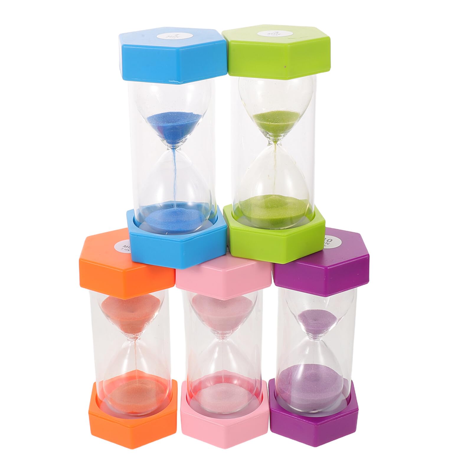 5 Stück Sanduhren 1/3/5/10/30 Minuten Bunt Analoger Küchentimer für Küche Büro Zuhause und Klassenzimmer Mehrzweck Sanduhr für Zeitmanagement und Backzeit