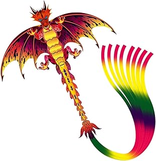 Easy to Fly Kites Kite Large Animal Kite Adult Outdoor Kite Beach Kite Suitable for Park Square Kite Long Tail Kite Easy to Fly (Color : A)
