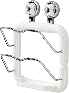 Wall Mount Pot Lid Holder, Anti-Slip 2-Tier Pan Lid Organizer Pot Lids Rack | 9.17x12.01x5.51 inches Reusable Pot and Pan Rack, Lid Holder Organizer for Cabinet Door/Wall Pot Lids