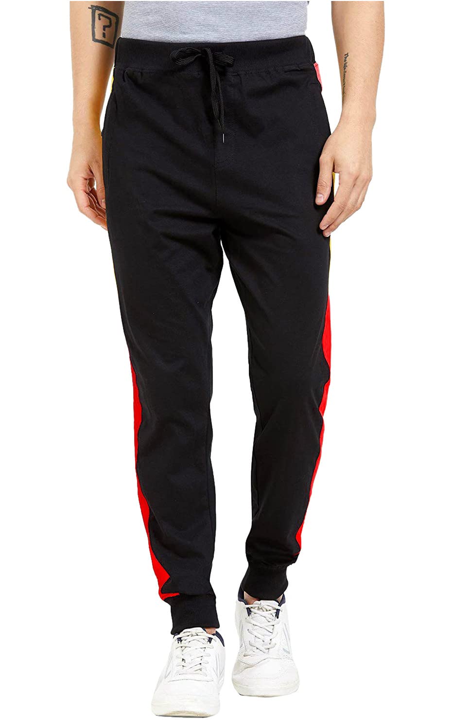 CHROME & CORAL Men's Cotton Jersey Solid Regular Fit Track Pants | Pack of 2 | LOWER5012_P