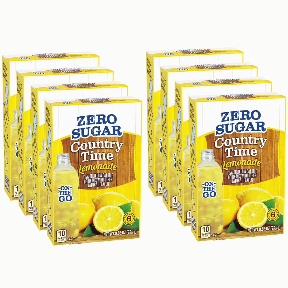 Lemonade On The Go Drink Mix | Zero Sugar | Low Calorie | 8 Boxes | 48 Packets Total