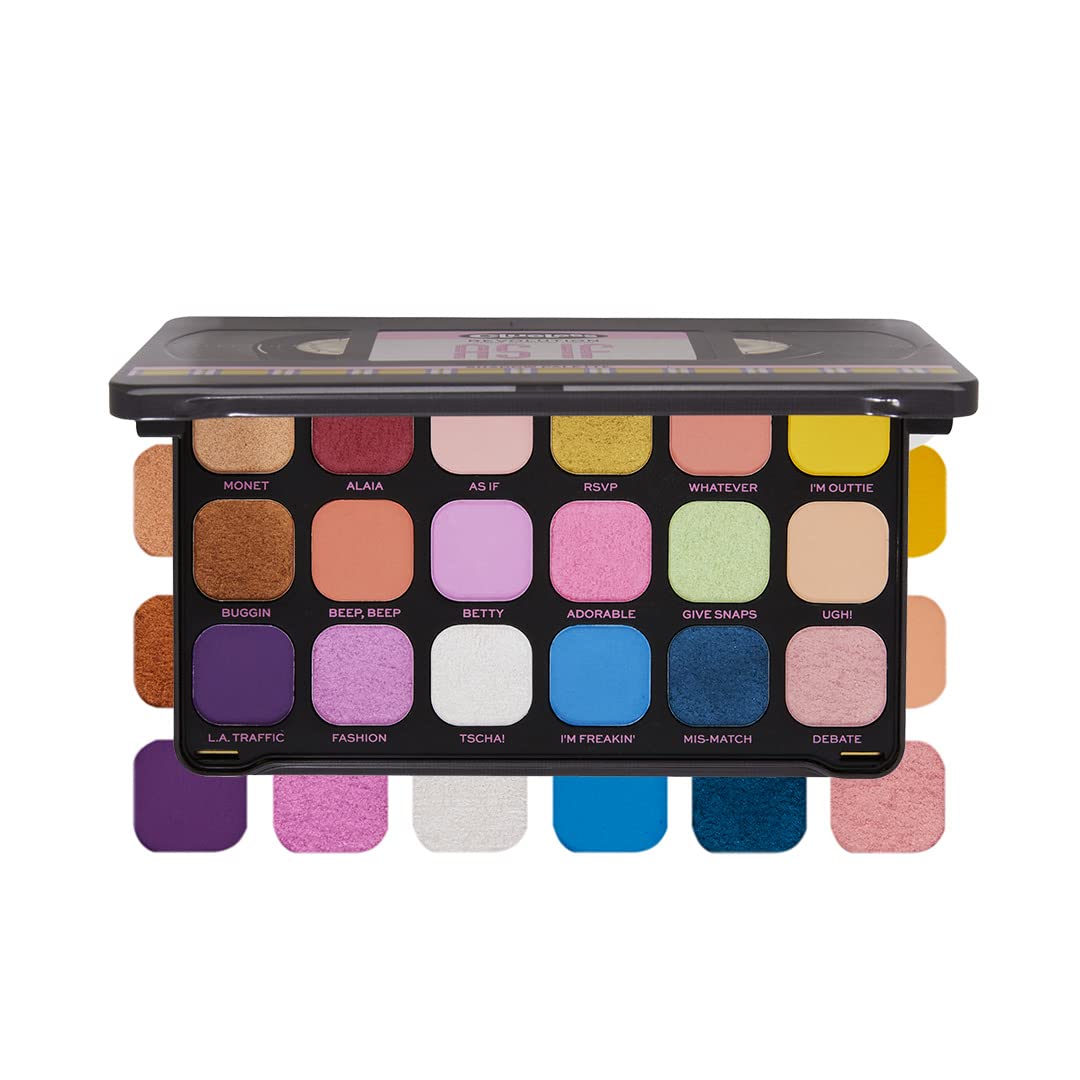 Makeup Revolution Clueless x Revolution Plaid Perfection Forever Flawless Eyeshadow Palette, Matte & Shimmer Hues, 18 Pigment-Rich Shades, Vegan & Cruelty-Free