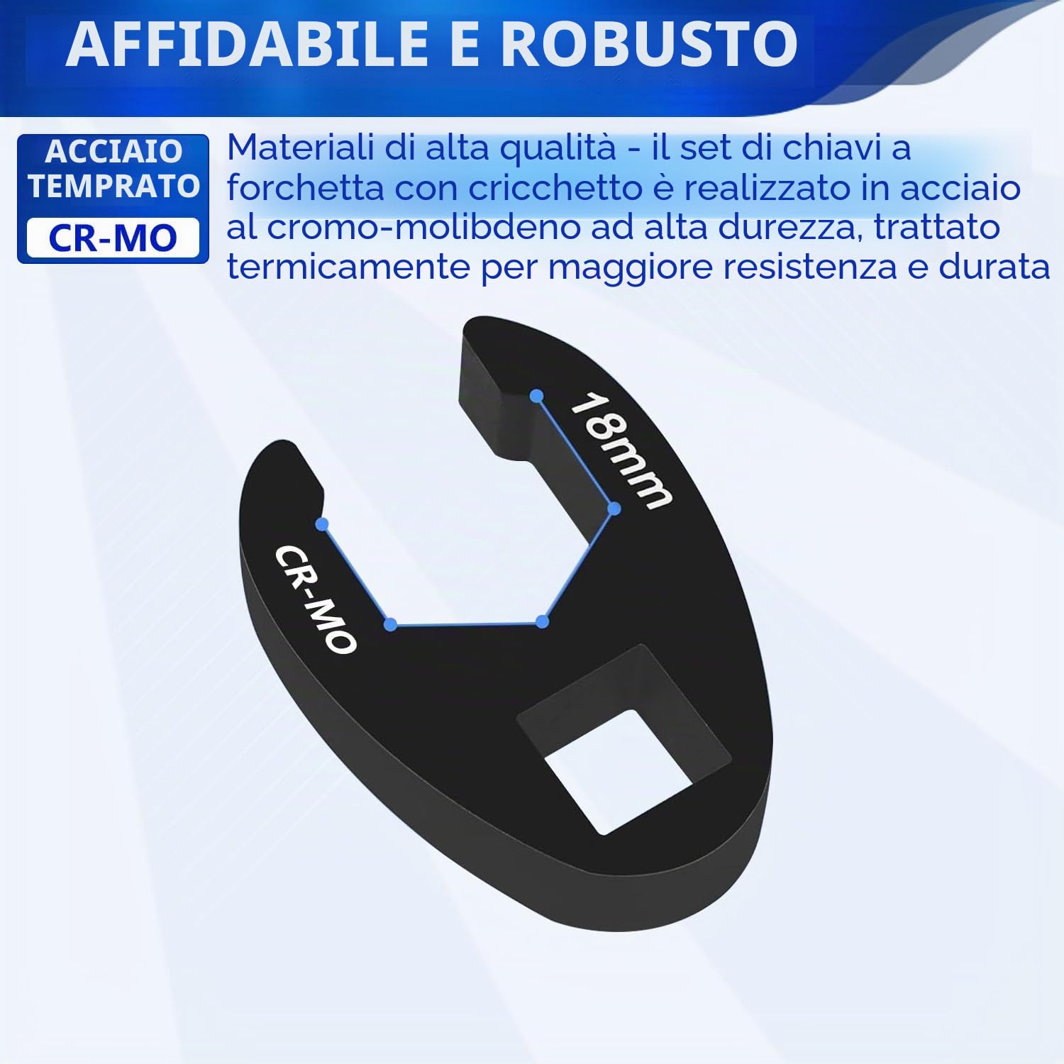 ZKTOOL 19 Strumenti metrici, Set di Chiavi per Dadi Svasati Jumbo da 3/8" e 1/2", Set di Chiavi a Forchetta per Chiavi ad Artiglio, Misura da 8 a 32 mm, Set di Chiavi per Dadi Svasati a Cricchetto