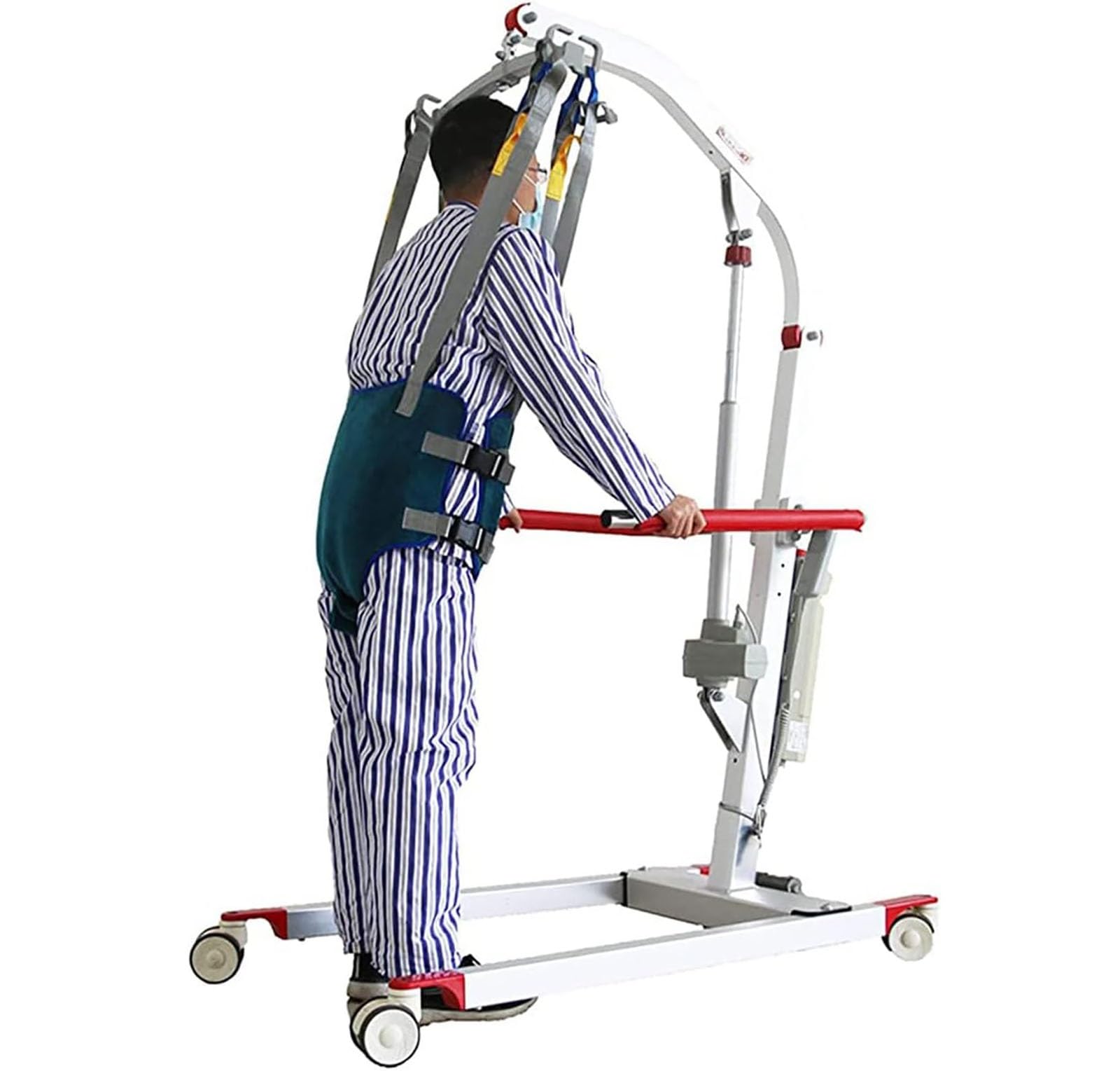 Imbracatura for il sollevamento del paziente, ausili per la deambulazione in piedi per tutto il corpo, imbracatura regolabile per il paziente con supporto a quattro punti, per l'addestratore di sollie