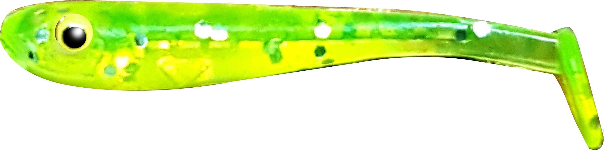 Micro fry NANO-TECH fishing lures 1.5'' (38mm) 0.35g drop shot FISHIN ADDICT pack of 10 (CHARTREUSE) โ image 1