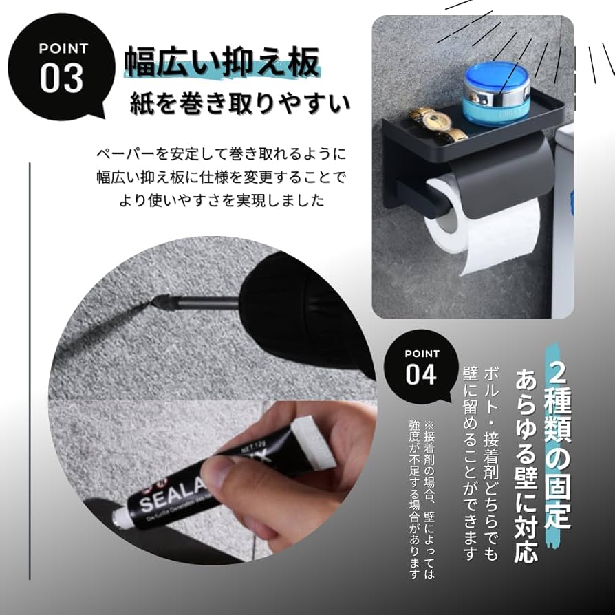 Amazon.co.jp: Mellbo トイレットペーパーホルダー おしゃれ