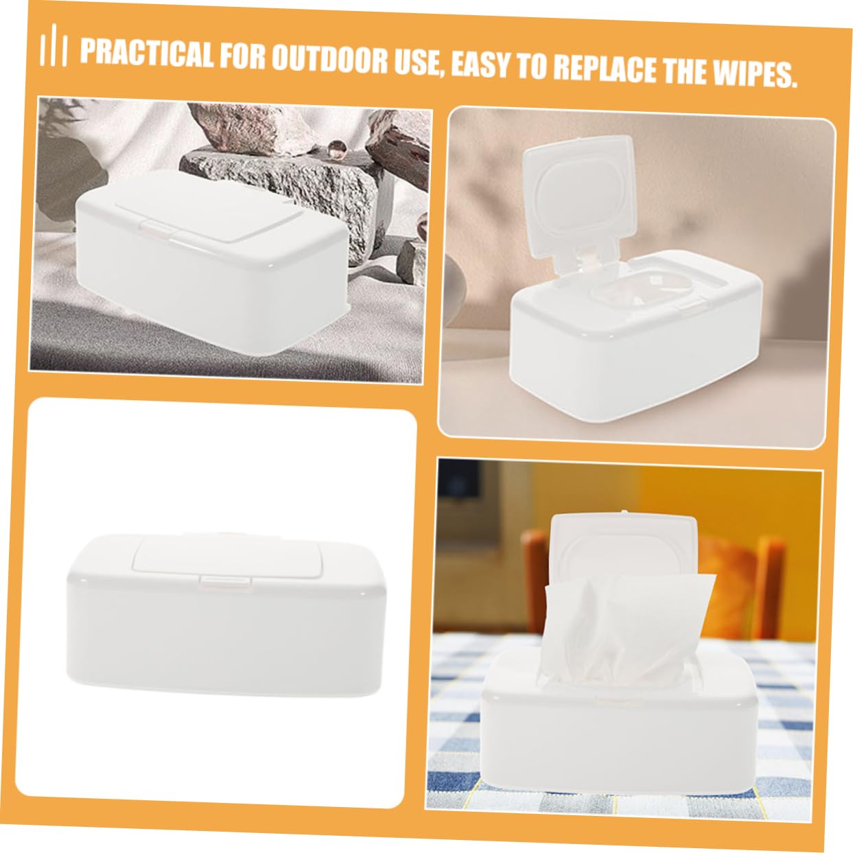 Amosfun 12stücke Teiliges Feuchttücher-Dispenser Nachfüllbare Box Tücher Praktischer Halter Für Feuchte Tücher Mit Deckel Für Wohnzimmer Und Schreibtisch