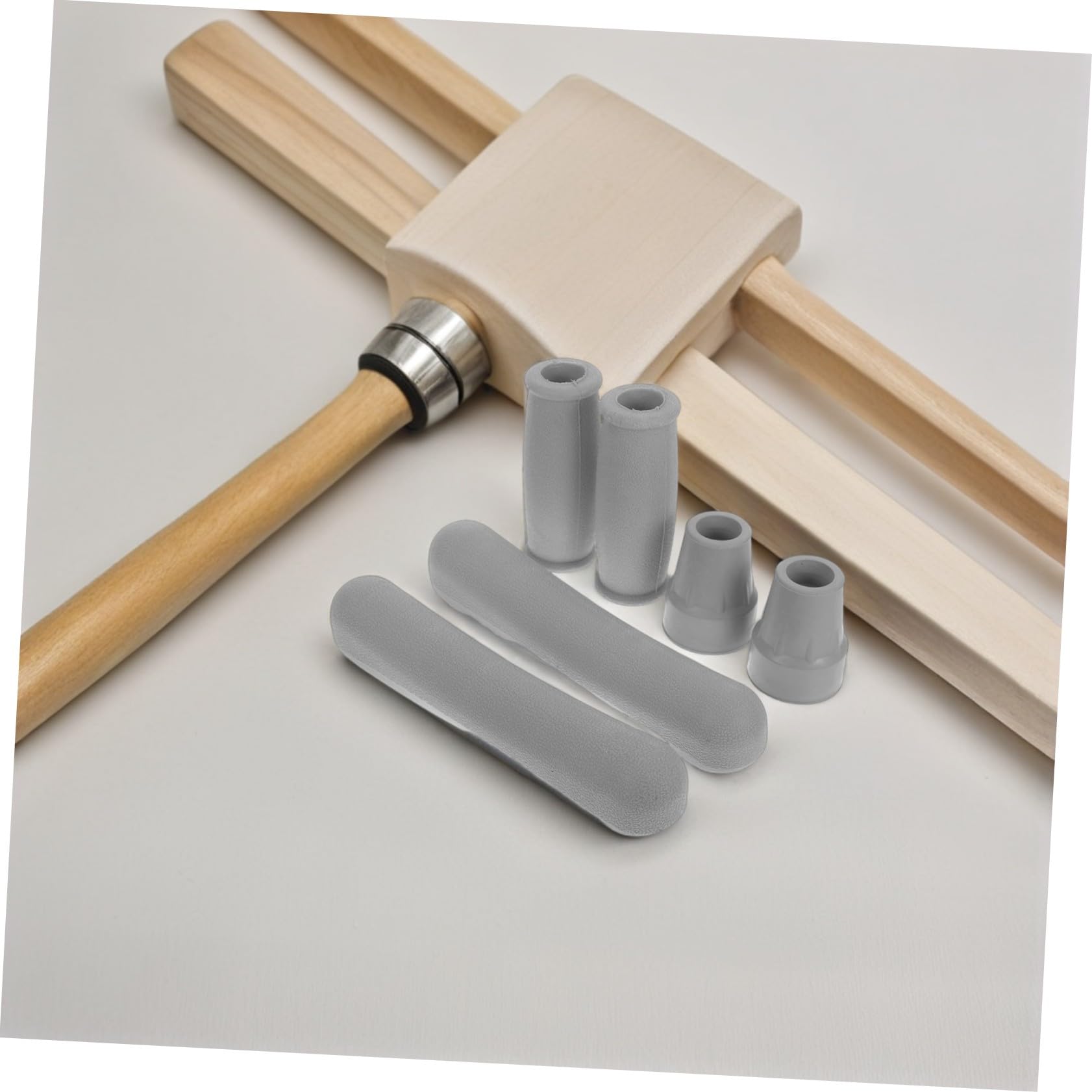 SHERCHPRY 4sets Cuscinetti Per Stampelle Imbottiti Con Coperture Per Impugnature Di Ricambio in Gomma e Punte Per Bastoni Da Passeggio Per Protezione Riparazione Degli Ausili Per Deambulazio