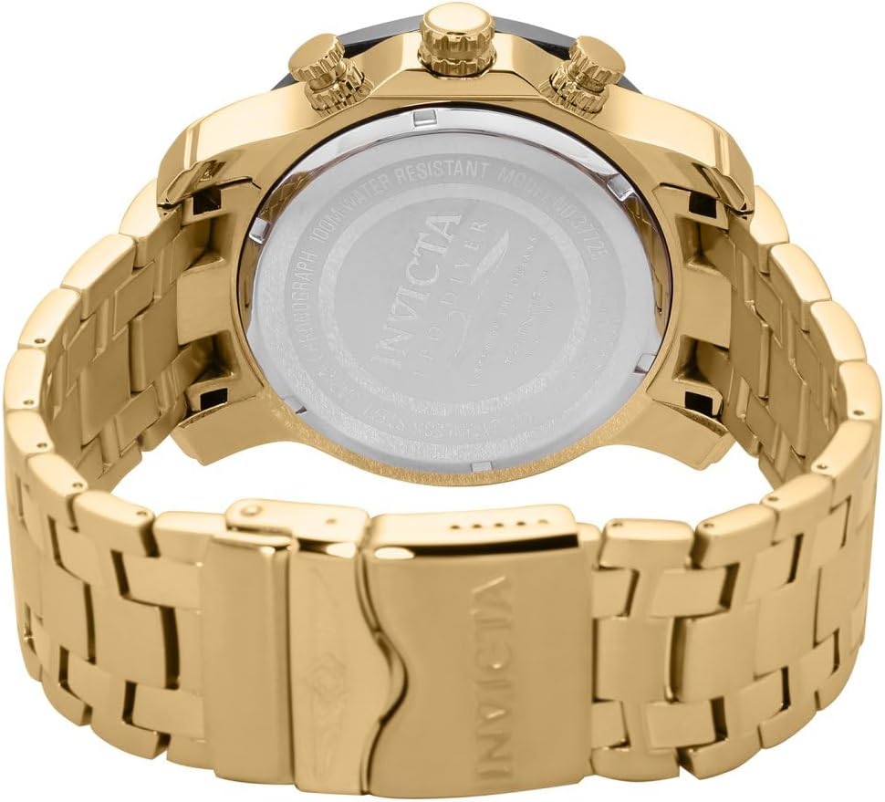 Invicta Men's Pro Diver 50mm Stainless Steel Quartz Watch, Gold (Model: 37725)