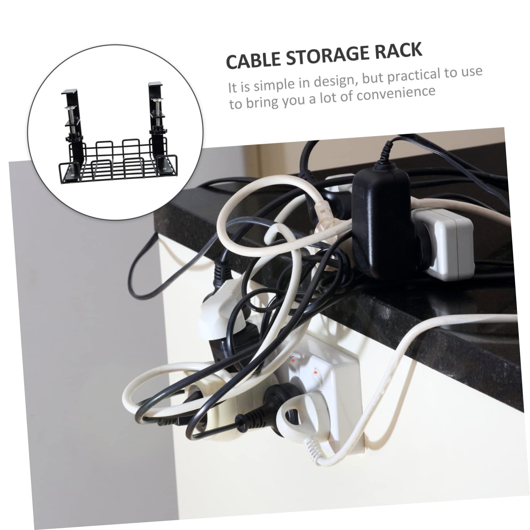 Gadpiparty Contenedor De Cables Organizador Cables Estante Almacenamiento Alambre Gestión Escritorio