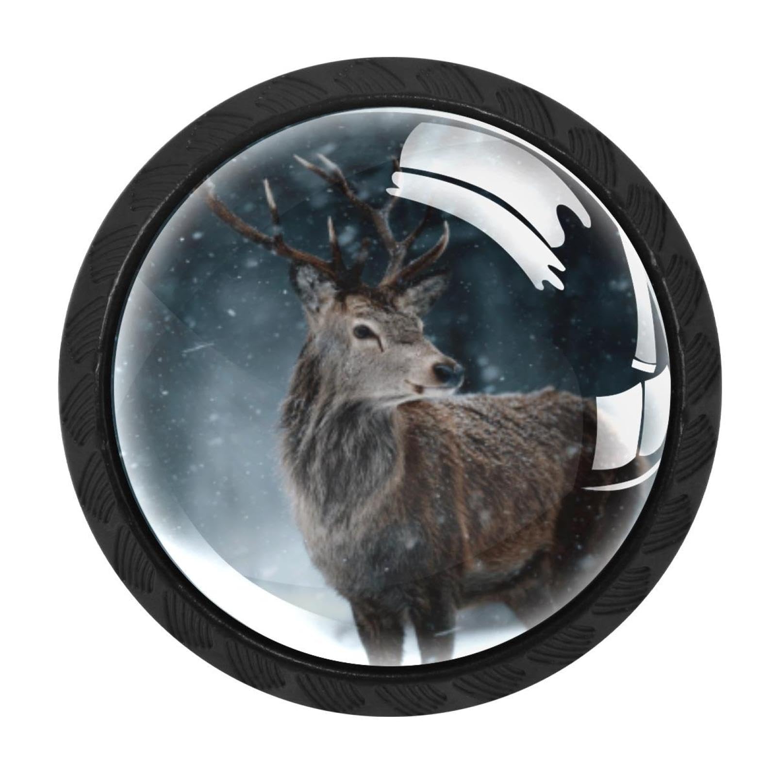 Chenzzzz Multicolored 17 4 Pack Christmas Deer Snowy (5) Kitchen Cabinet Knobs Drawer Knobs Door Dresser Handles For Personalized Gifts Great For Any Occasion