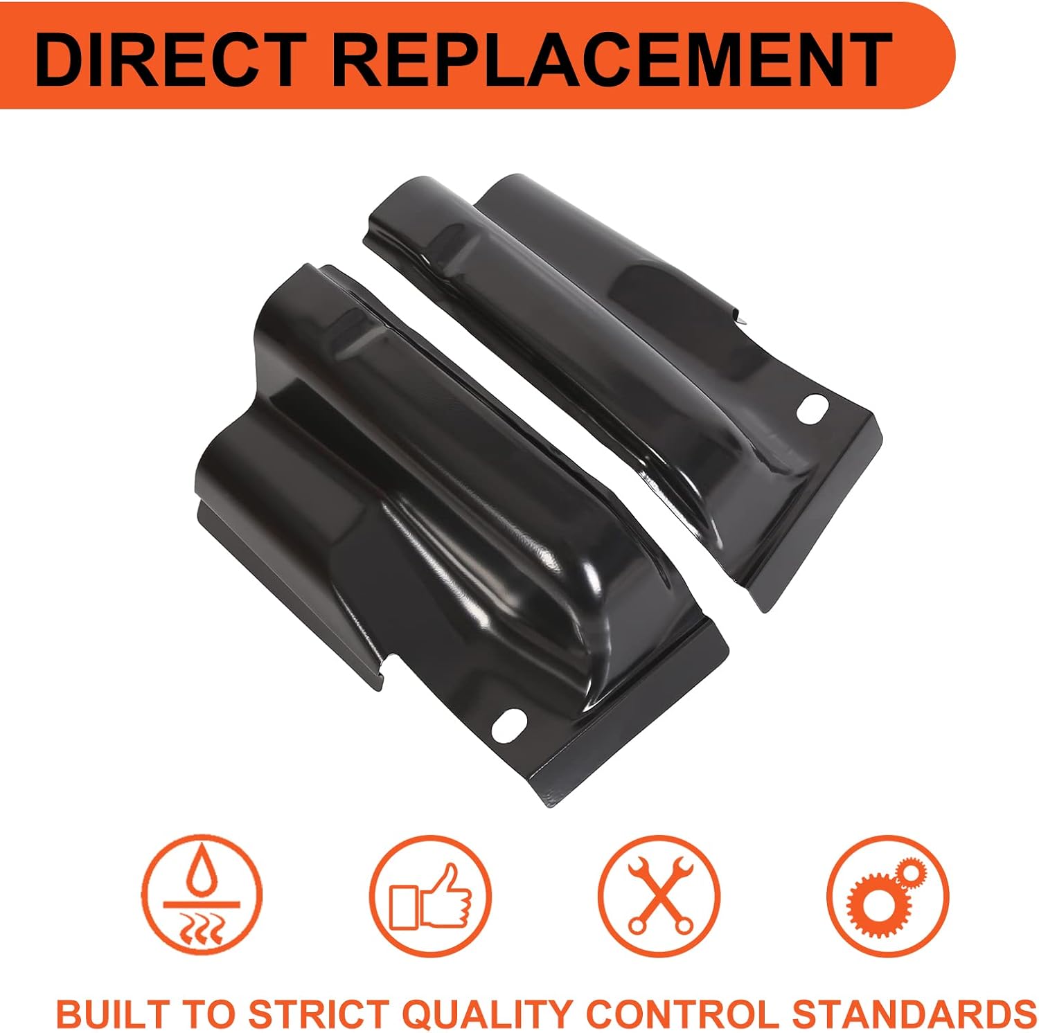 ECOTRIC Steel Cab Corners Compatible with 2009-2014 Ford F150 Crew Cab 4 Door Pickup Truck, Rust Repair Cab Corner Covers Left & Right