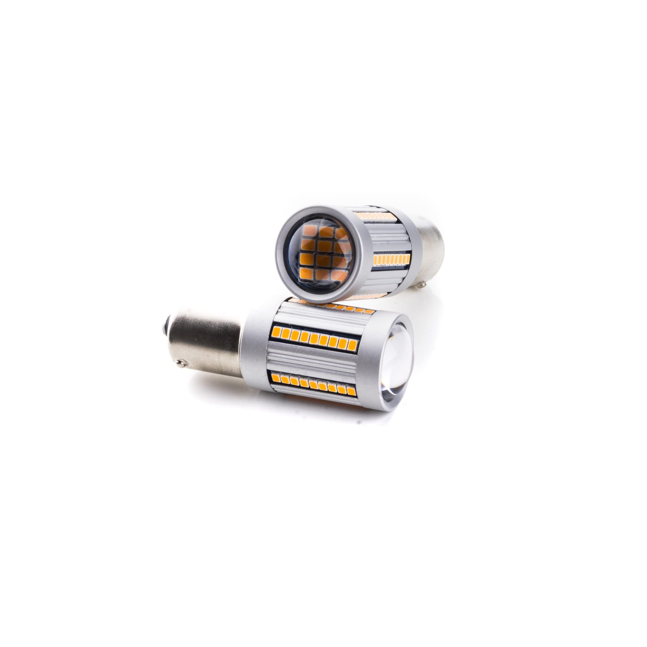 EinParts Żarówki LED P21W 12V 1700-1800K (Pomarańczowy), System CANBUS, Diody 66x SMD 2016, 2 Sztuki
