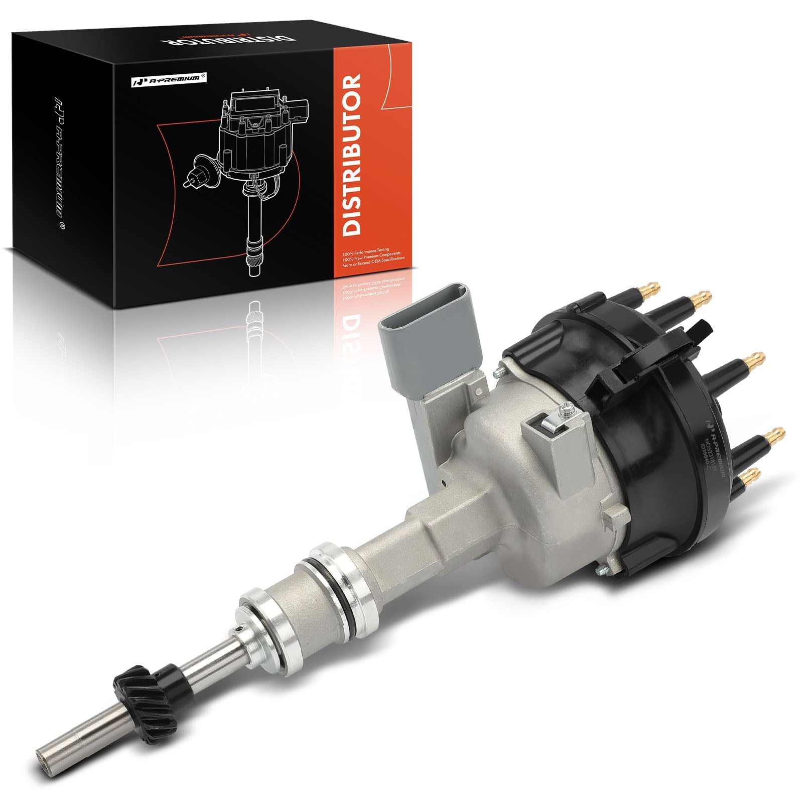 Ignition Distributor with Cap and Rotor Compatible with Ford F-150 F-250 F-350 1988-1991, Bronco, E-150 E-250 E-350 Econoline, E-150 E-250 E-350 Econoline Club Wagon, 5.8L