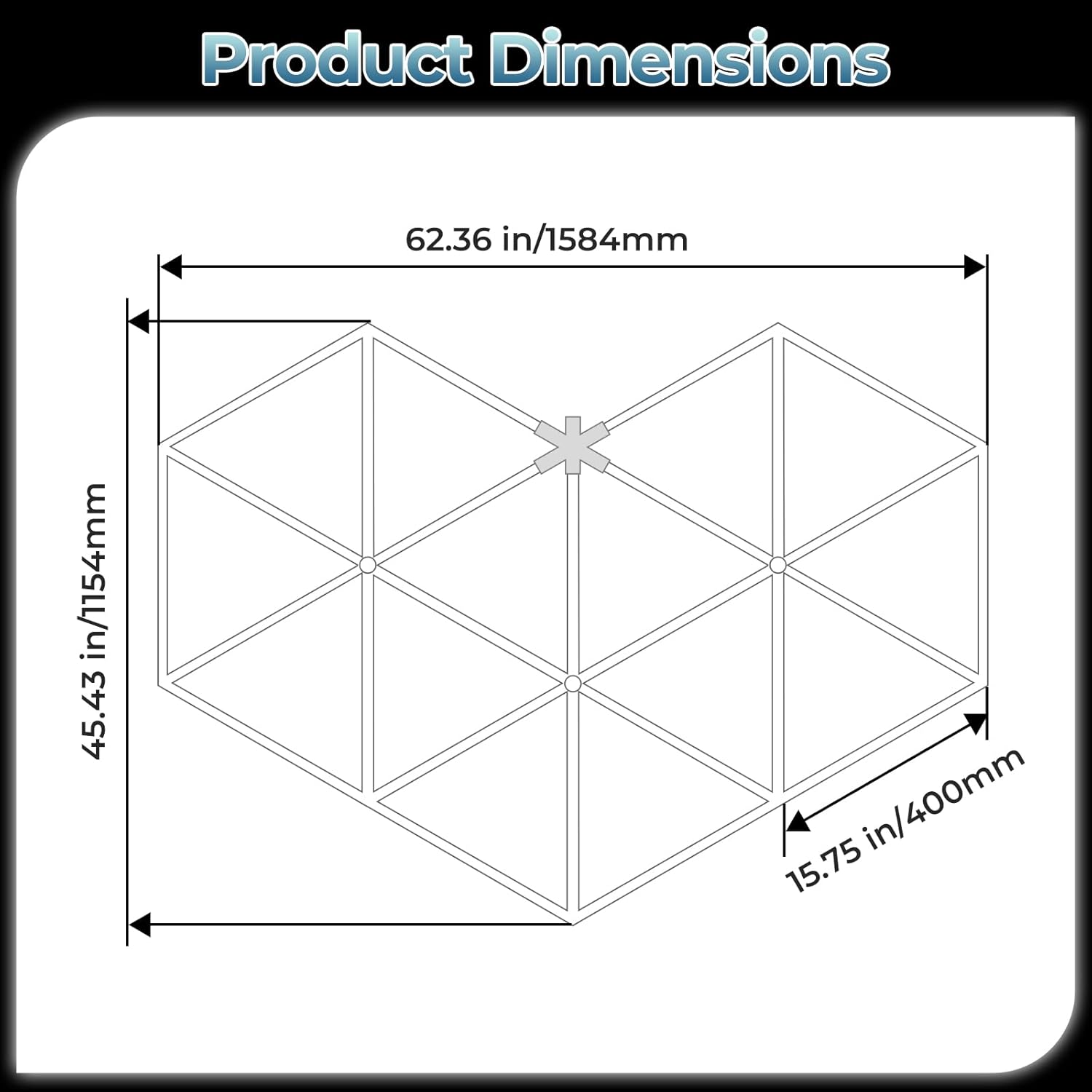 ALLYES Hexagon Garage LED Lights - Super Bright 27-Pack, 6500K Cool White for Auto Repair Shops, Gyms, Warehouse, basements, Car Wash Rooms