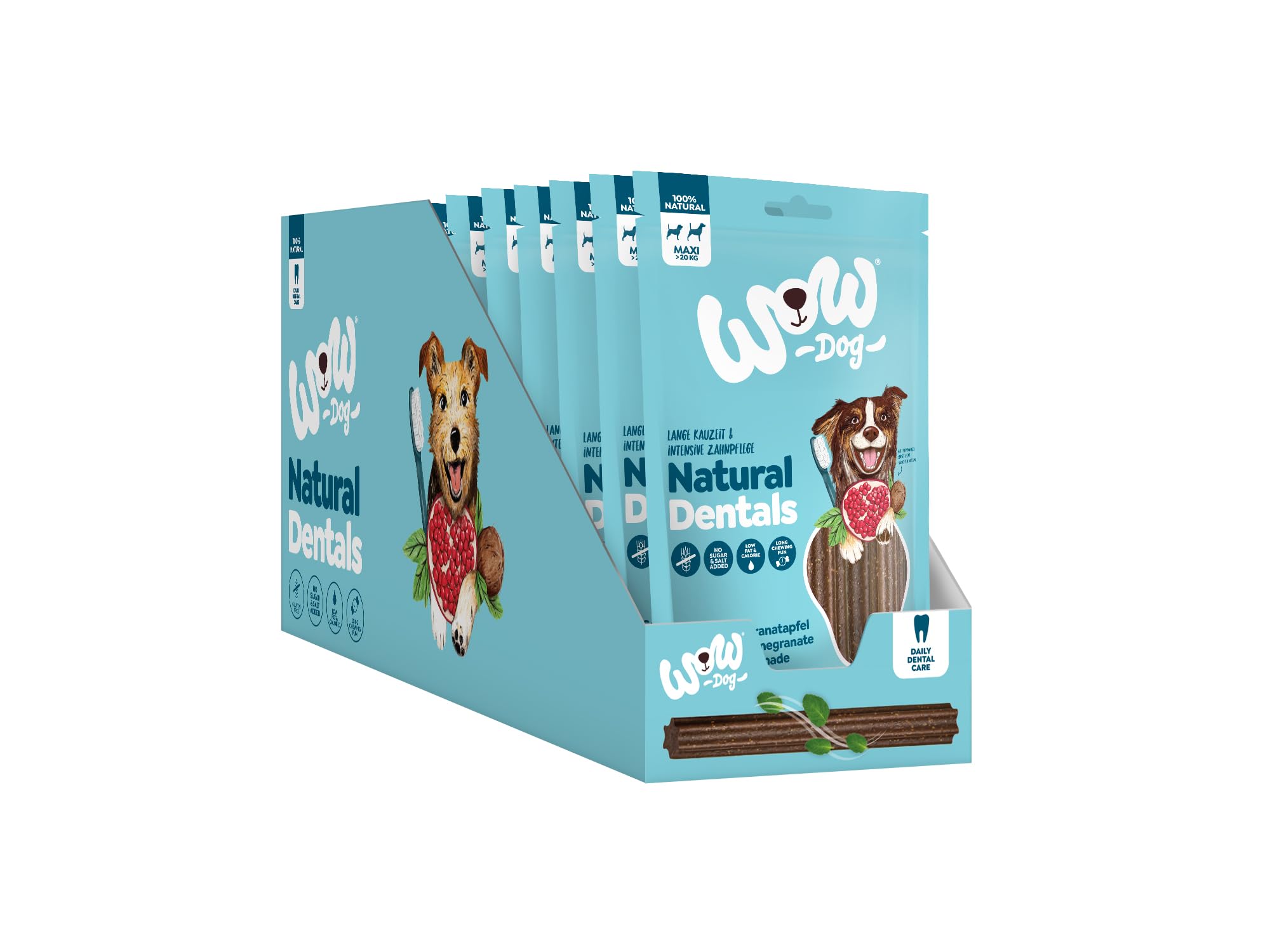 WOW Dog Natural Dentals Maxi 10 x 230g | Zahnpflege Leckerlis