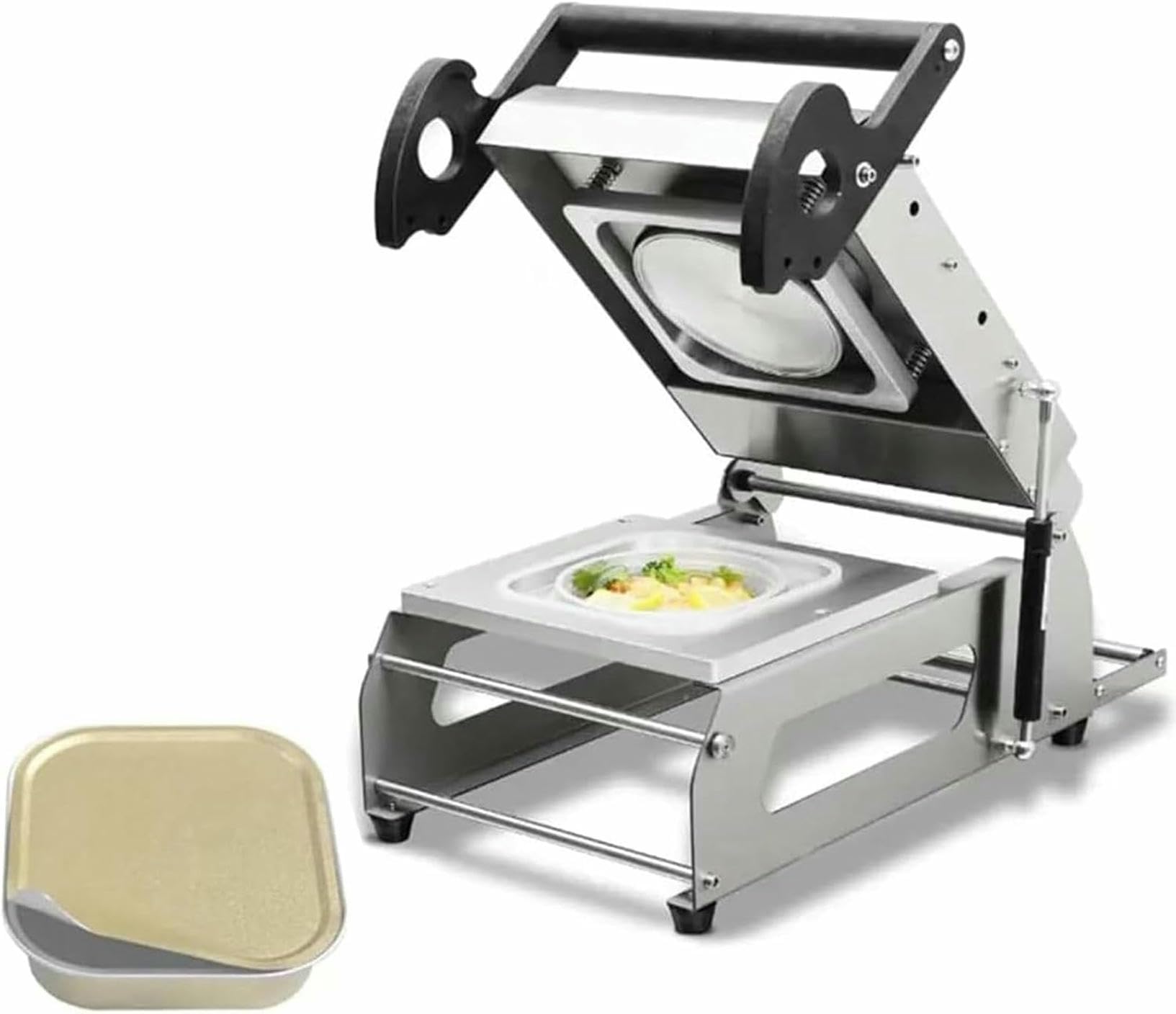 Macchina Confezionatrice per Sigillare Alimenti A Pressione Manuale - Termosigillatrice Manuale per Vassoi Sandwich per Scatole da Asporto - Sigillatrice per Scatole Fresche per Supermercato