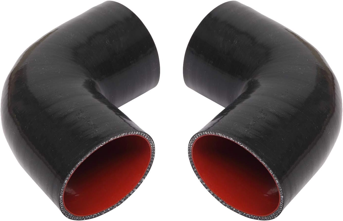 8PCS Universal Aluminum 2.5 Inch Intercooler Piping U-Pipe Black Kit & T-Bolt Clamps & Black Coupler…