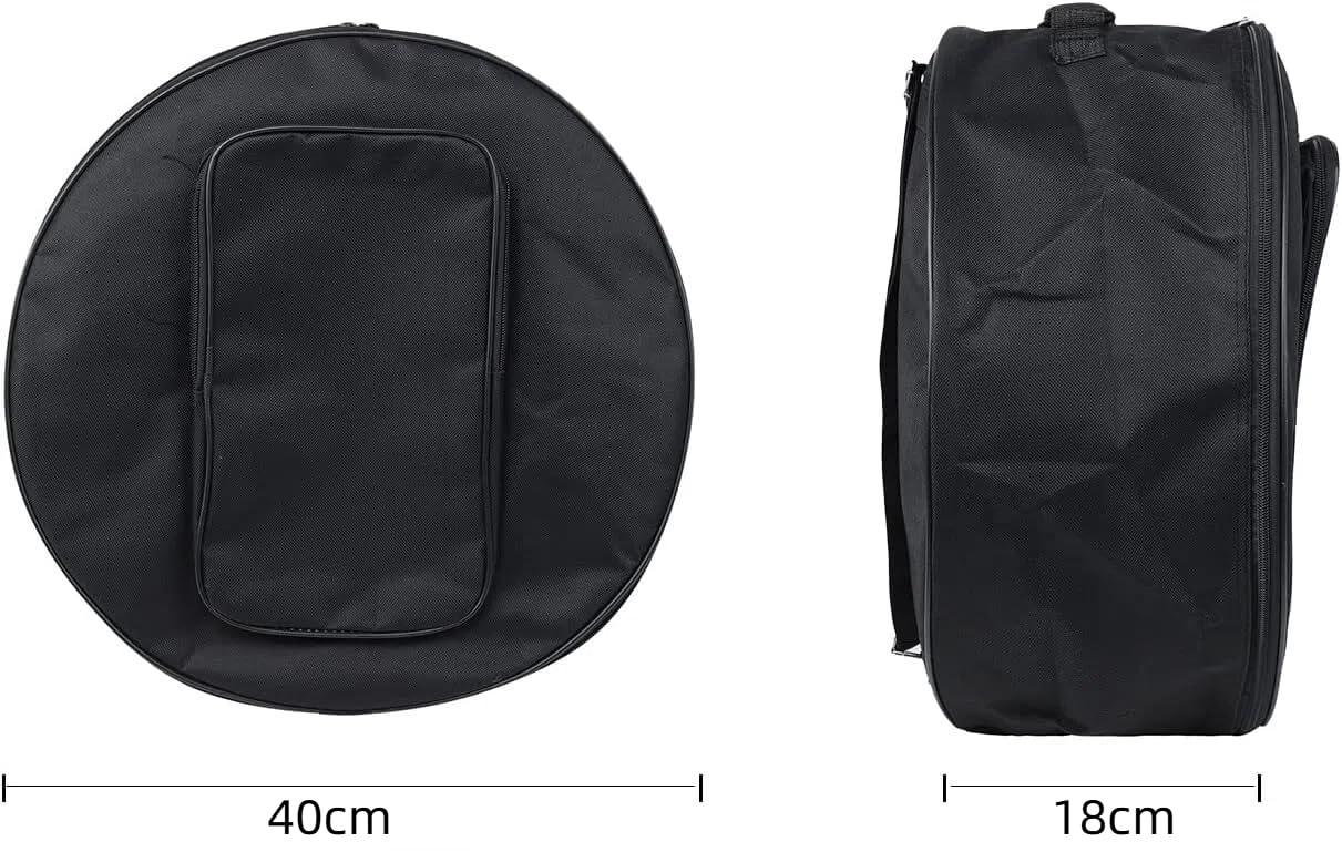 ITODA Sac à Dos pour Tambour Oxford Etanche Sacoche de Transport de Tambour Réglable Sac à Batterie Rond 40 cm Étui de Tambour Epaissi Housse de Protection Sac de Rangement Portable pour Instrument