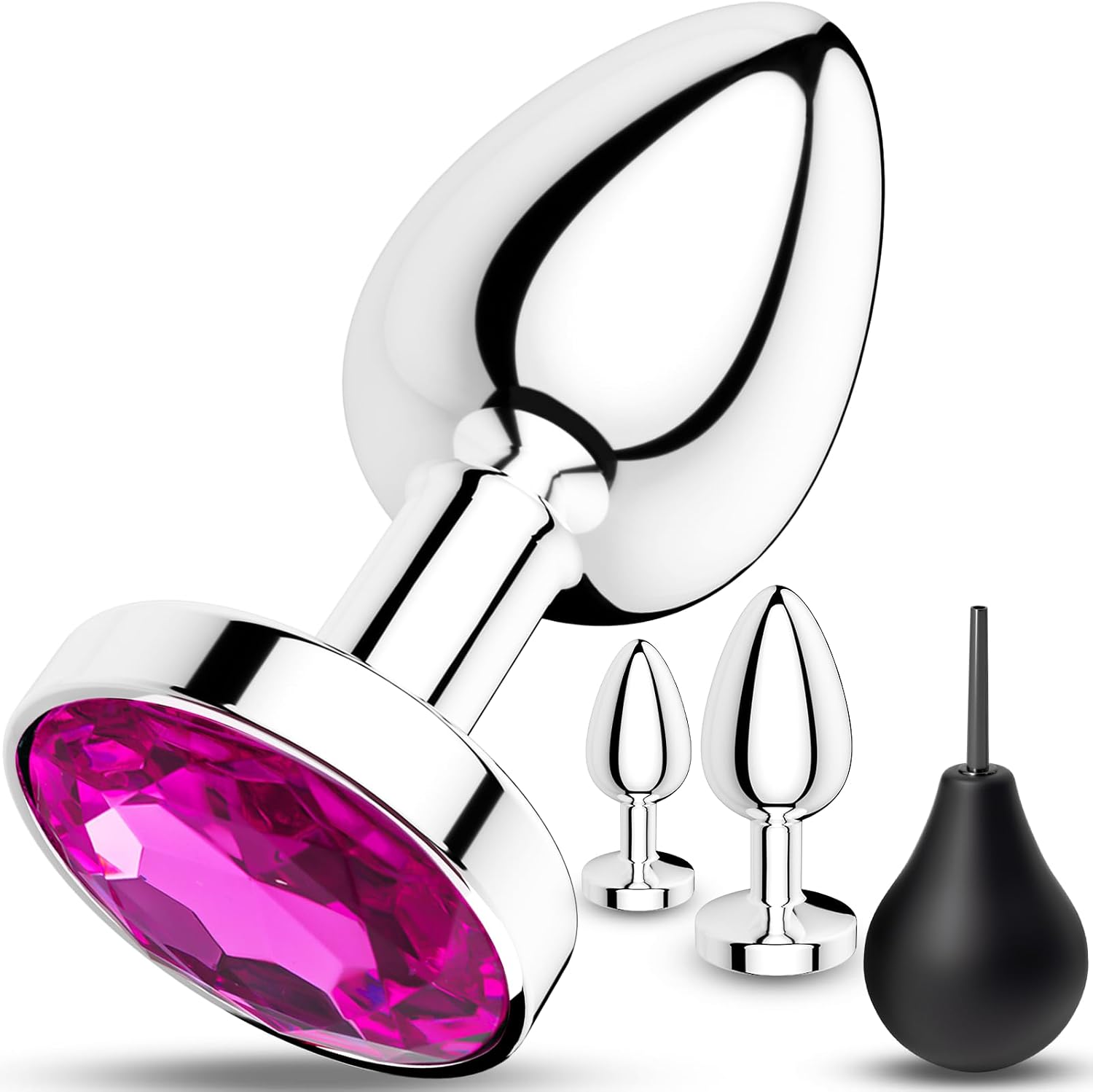 Yolodit Anal Plug Butt Plug Adult Sex Toy,Jeweled Anal Toys Adult Sex Toys Games, Personal Anal Plugs for Women,Men and Couples,Rose Sex Toy G Spot Anal Beads Anal Toy Massage Kits